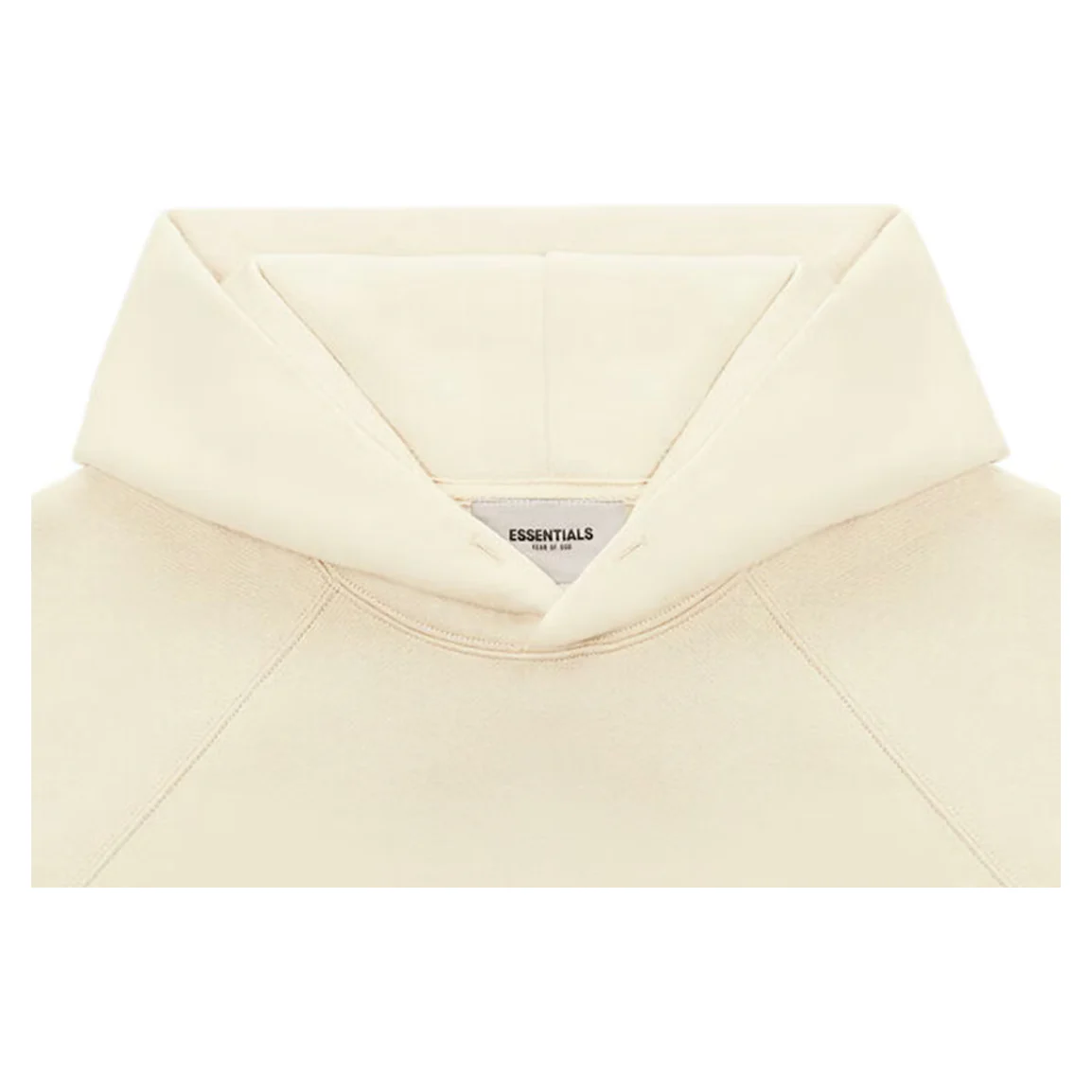 Fear of God Essentials Pullover Hoodie Applique Logo Buttercream - Image 3