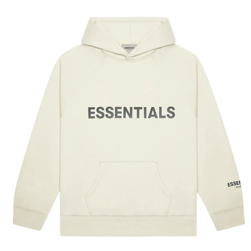 Fear of God Essentials Pullover Hoodie Applique Logo Buttercream - Image 4