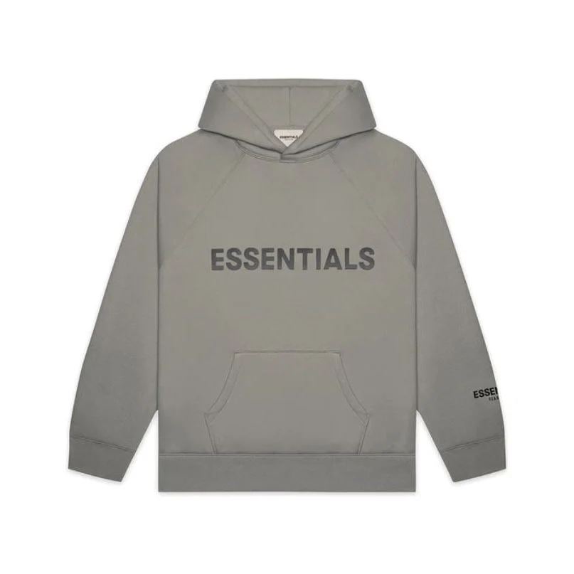 FEAR OF GOD ESSENTIALS Pullover Hoodie Applique Logo Cement
