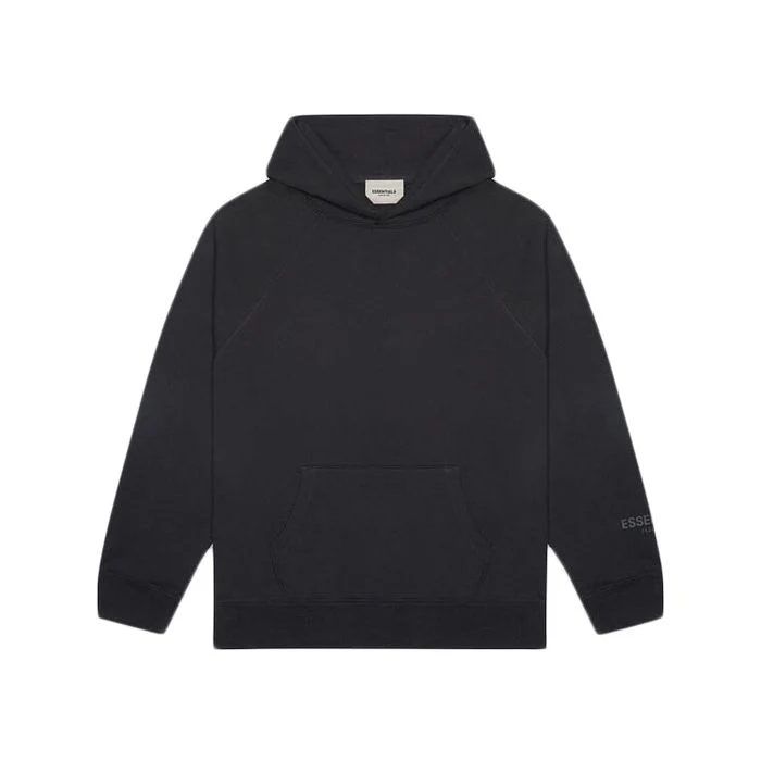 Fear of God Essentials Pullover Hoodie Applique Logo Dark Slate/Stretch Limo Black - Image 2