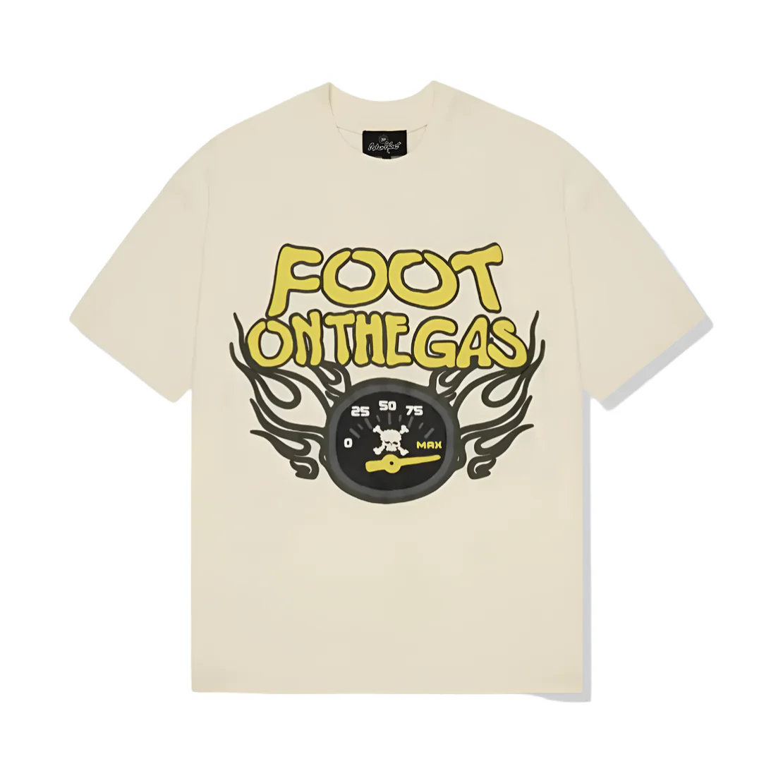 Broken Planet Market Foot On The Gas T-Shirt Vanilla White