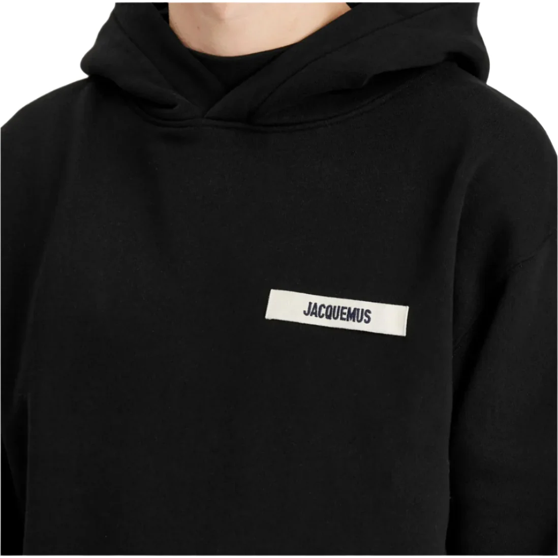 Jacquemus Gros Grain Logo Hoodie Black - Image 4