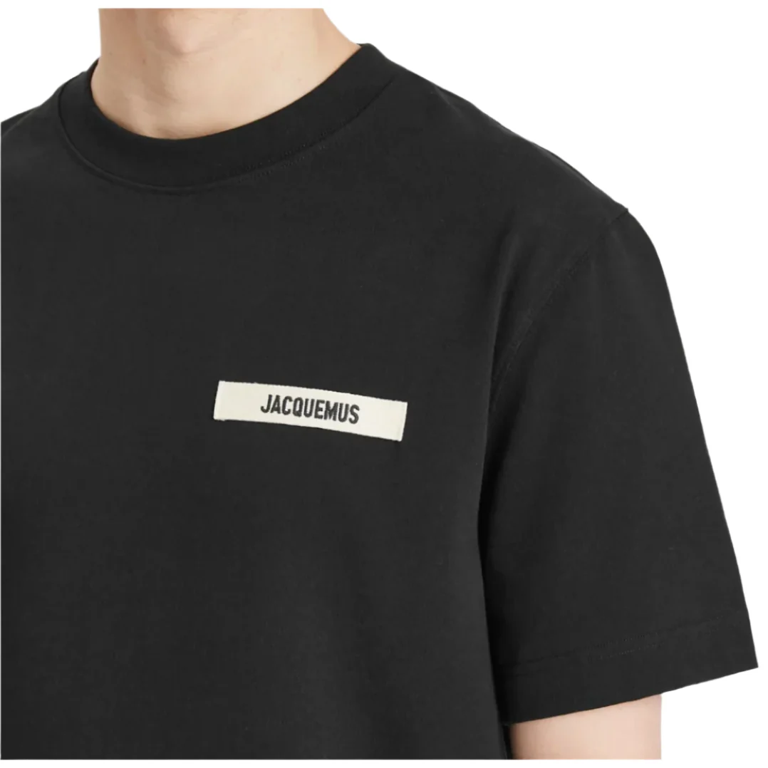 Jacquemus Gros Grain Logo T-Shirt Black - Image 4