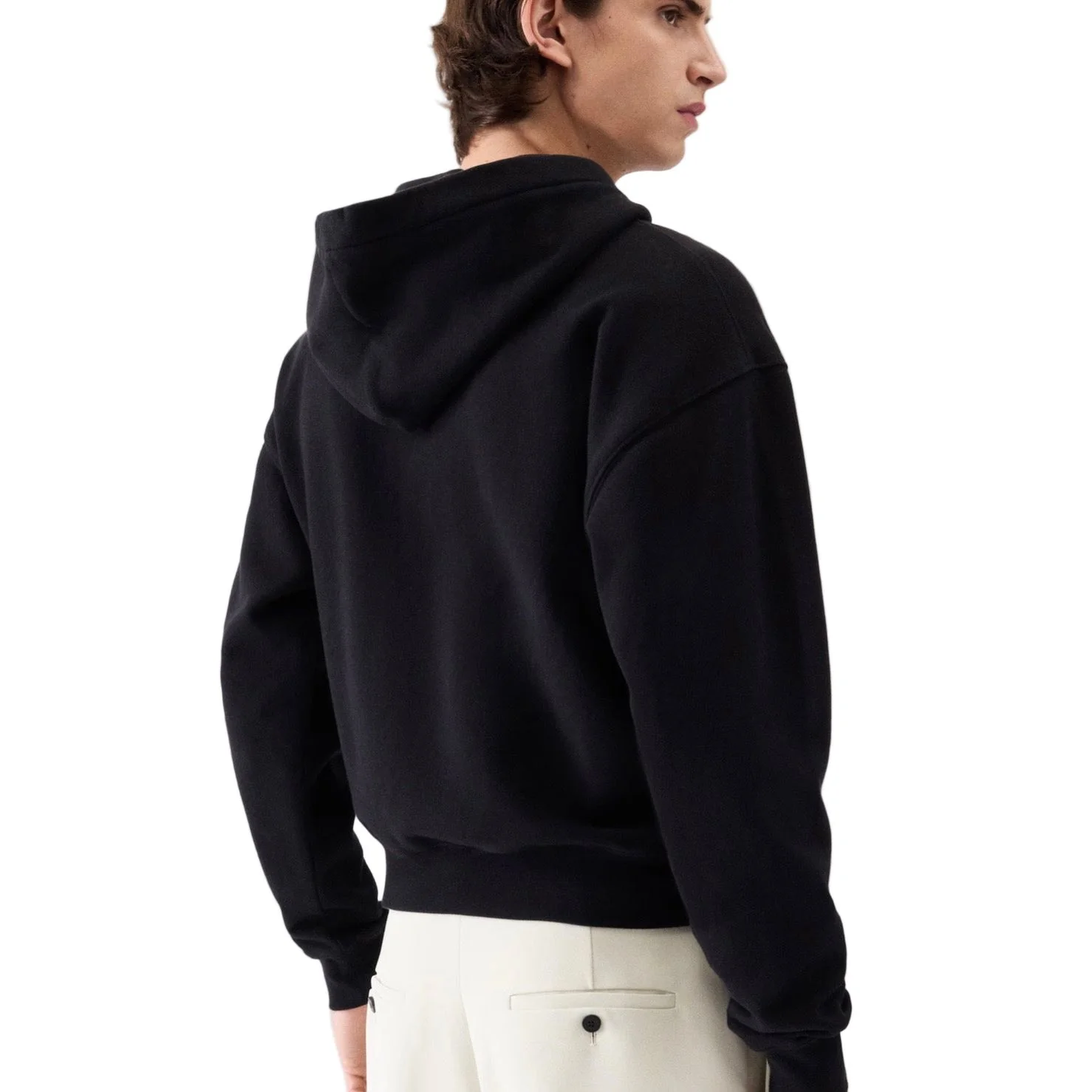 Jacquemus Gros Grain Logo Zipped Hoodie Black - Image 2