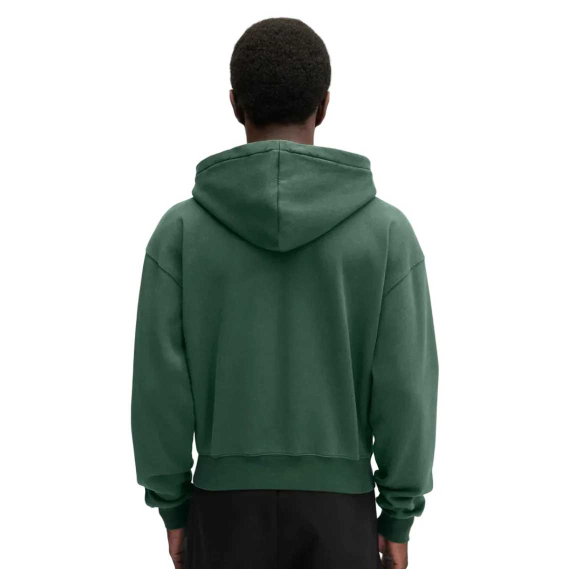 Jacquemus Gros Grain Logo Zipped Hoodie Dark Green - Image 3