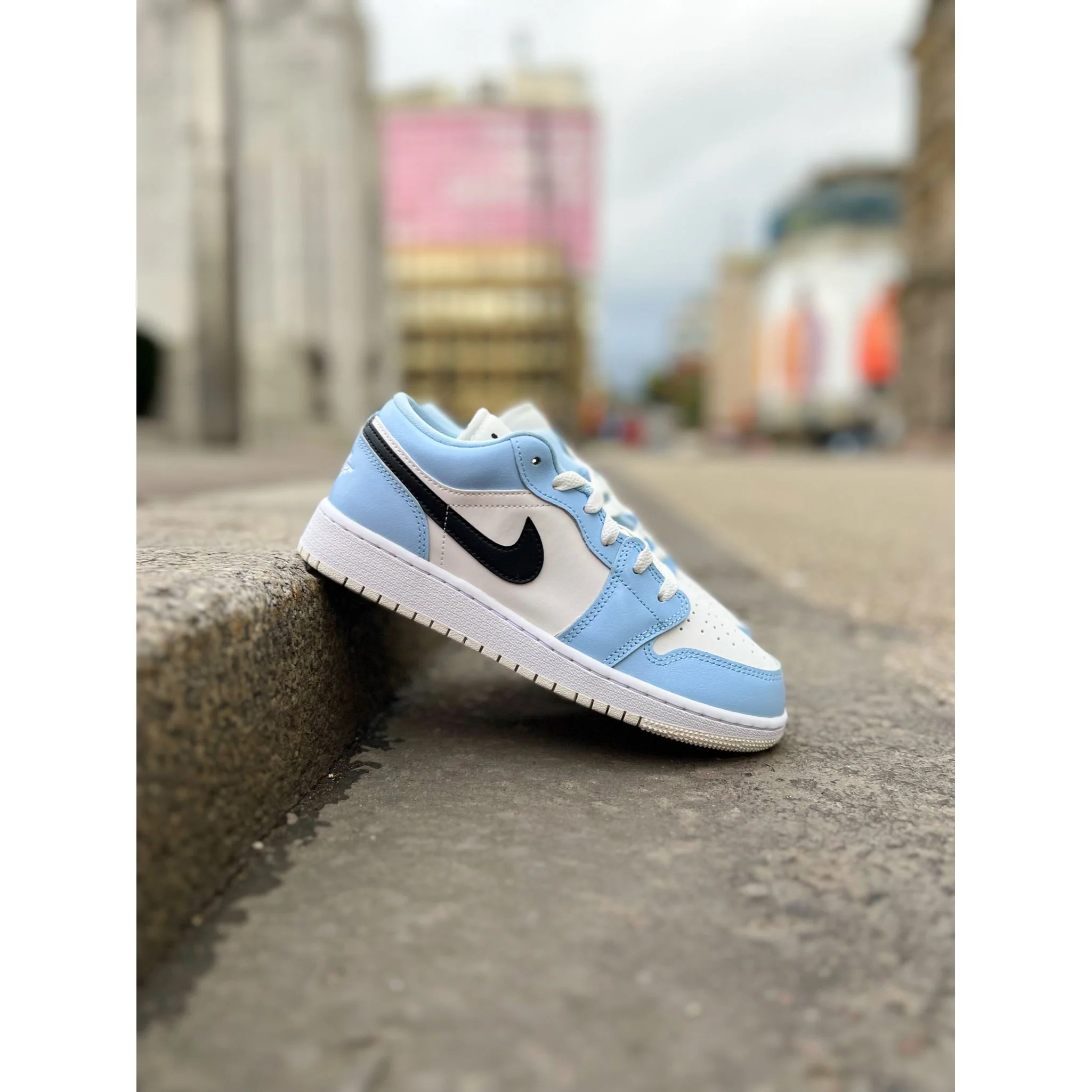 Jordan 1 Low Ice Blue Black (GS) - Image 5