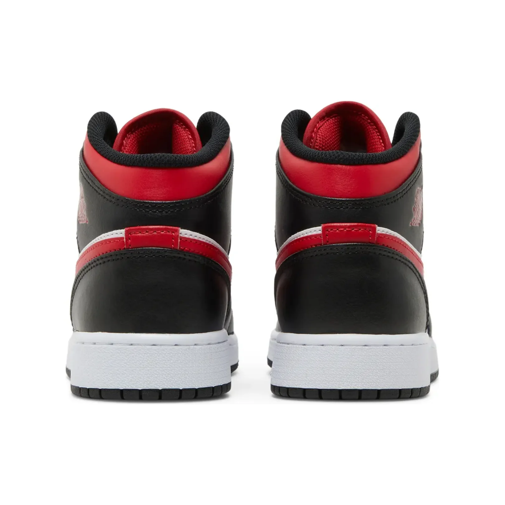 Jordan 1 Mid Black Fire Red (GS) - Image 4