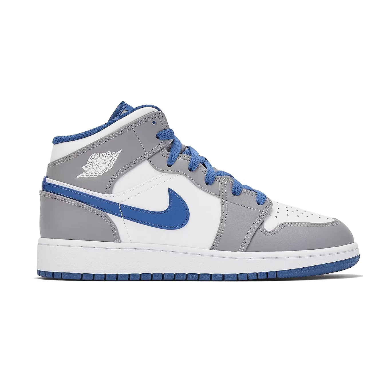 Jordan 1 Mid True Blue Cement (GS) - Image 6