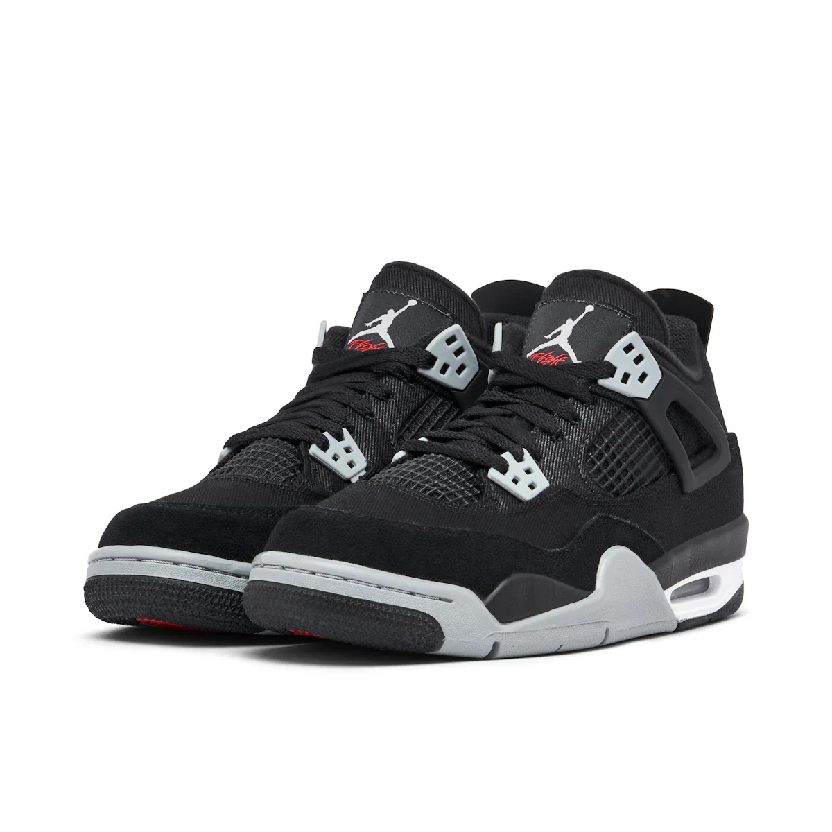 Jordan 4 Retro Black Canvas (GS) - Image 4