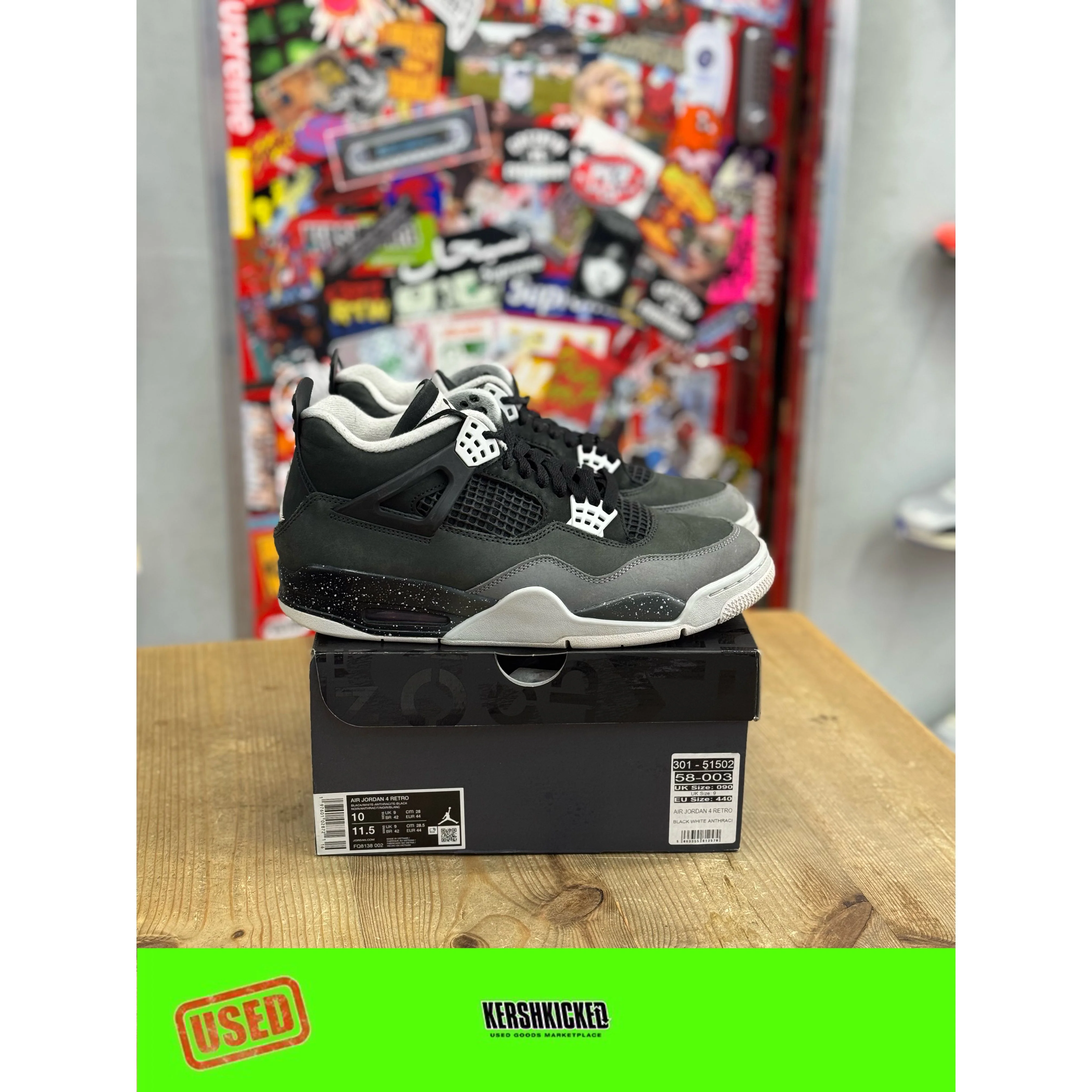 Jordan 4 Retro Fear UK 9