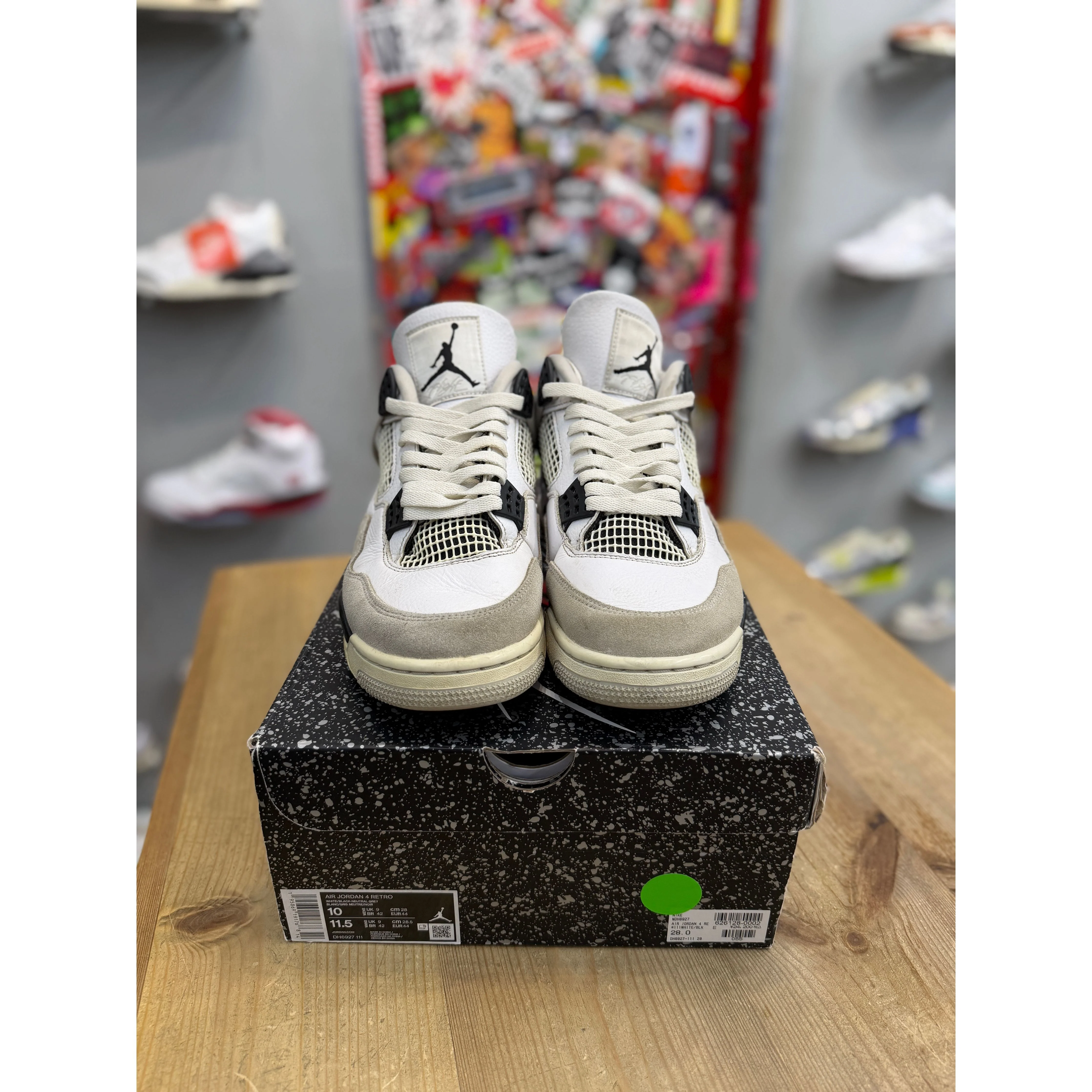 Jordan 4 Retro Military Black UK 9 - Image 2