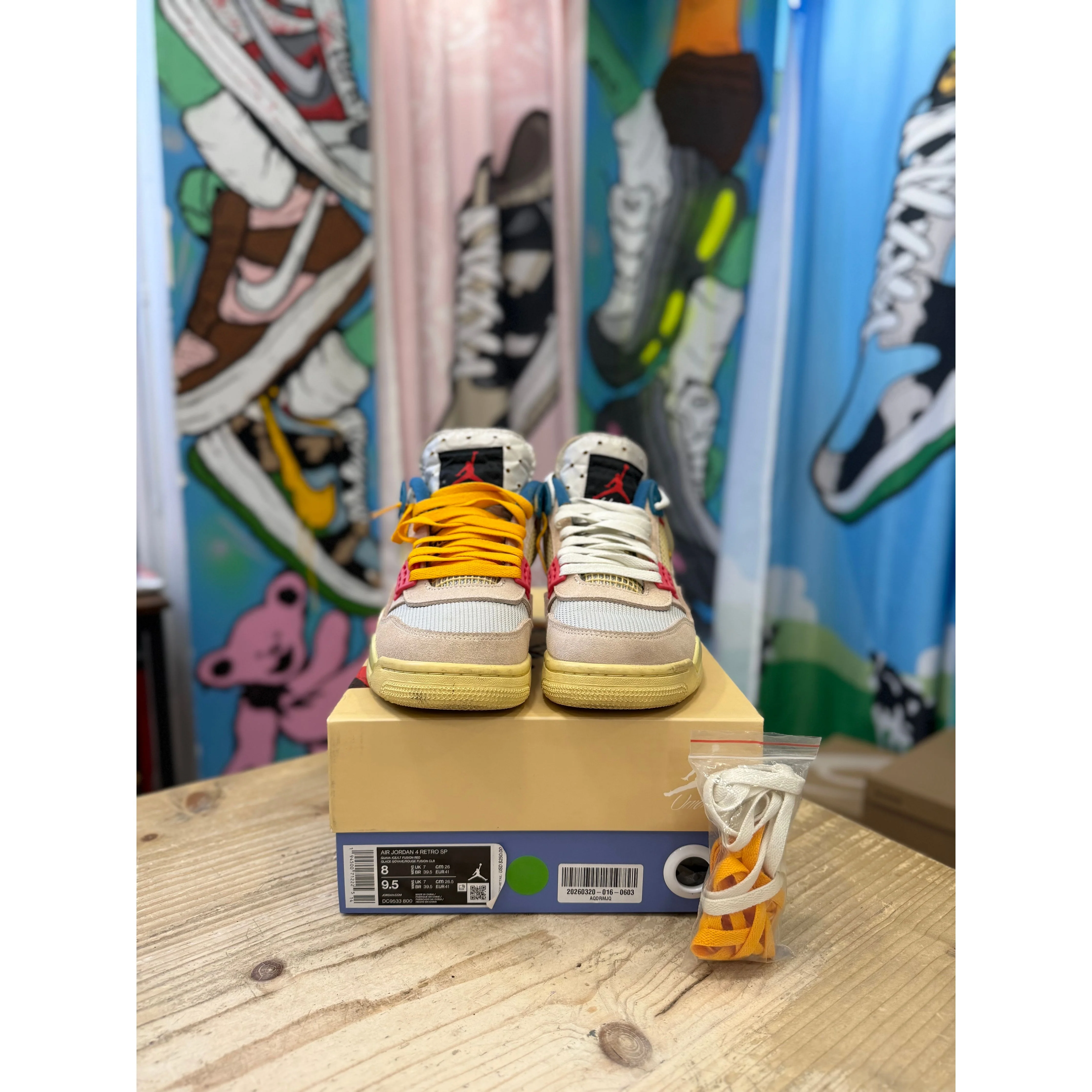 Jordan 4 Retro Union Guava Ice  UK 7 - Image 2