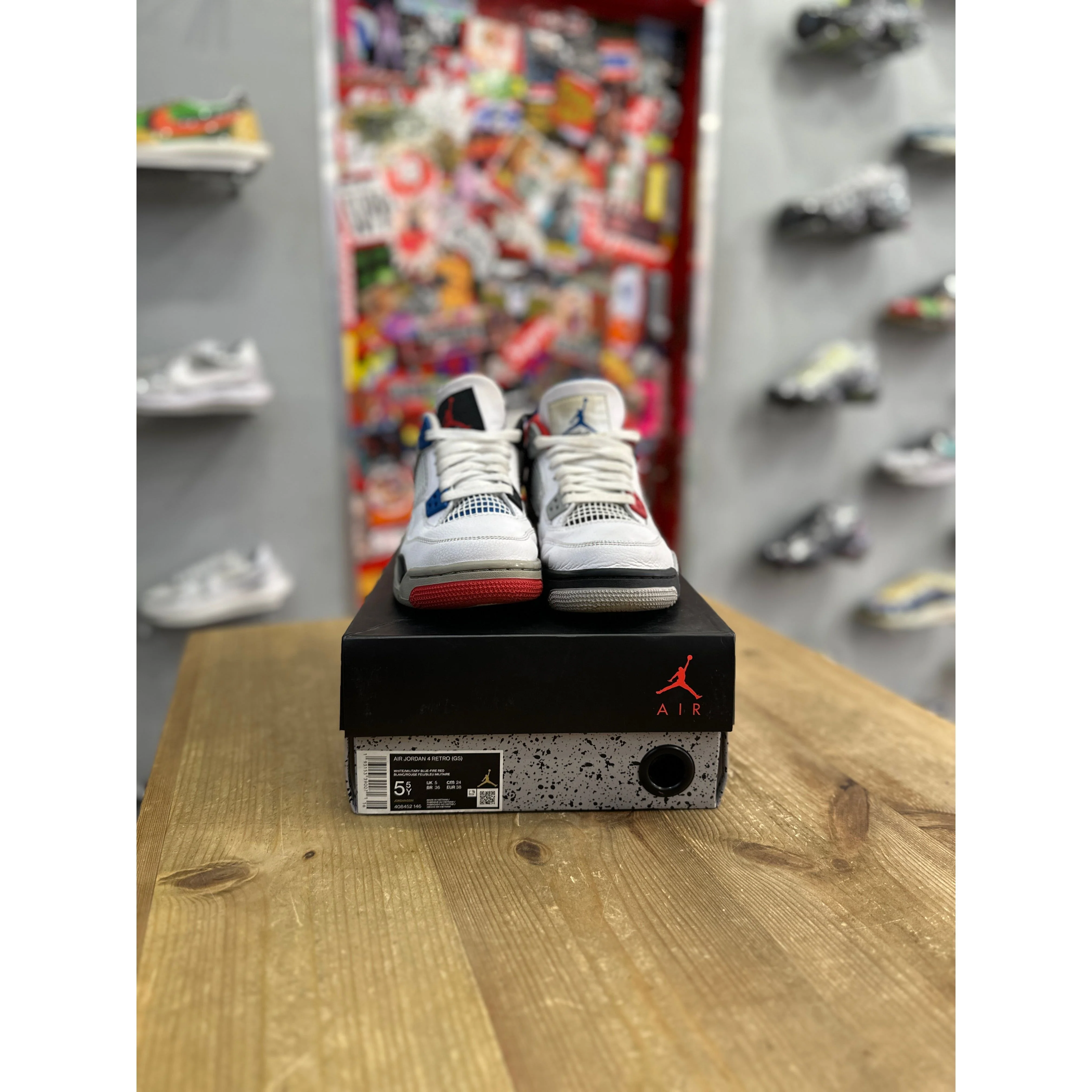 Jordan 4 Retro What The (GS) UK 5 - Image 2