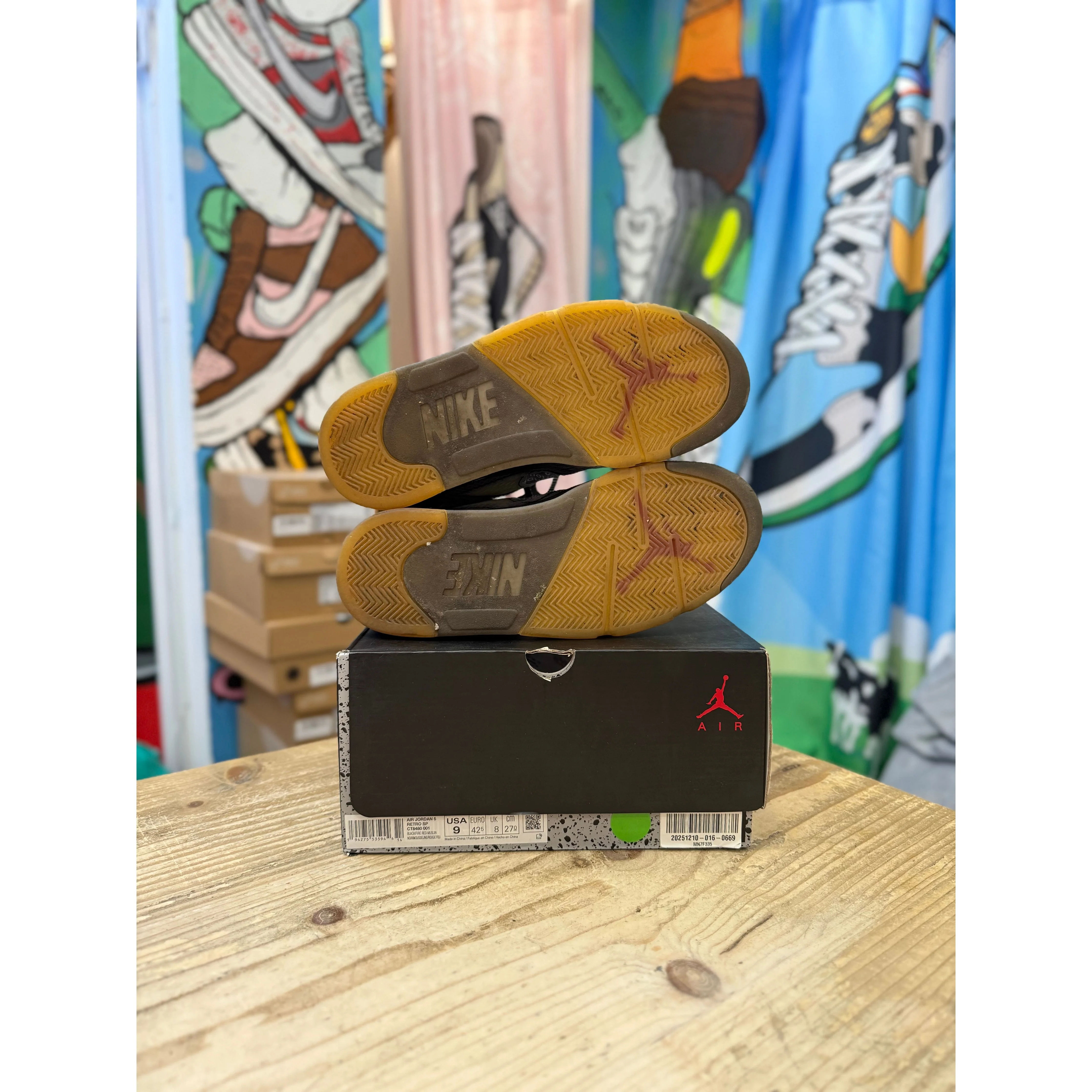 Jordan 5 Off White Muslin UK 8 - Image 3