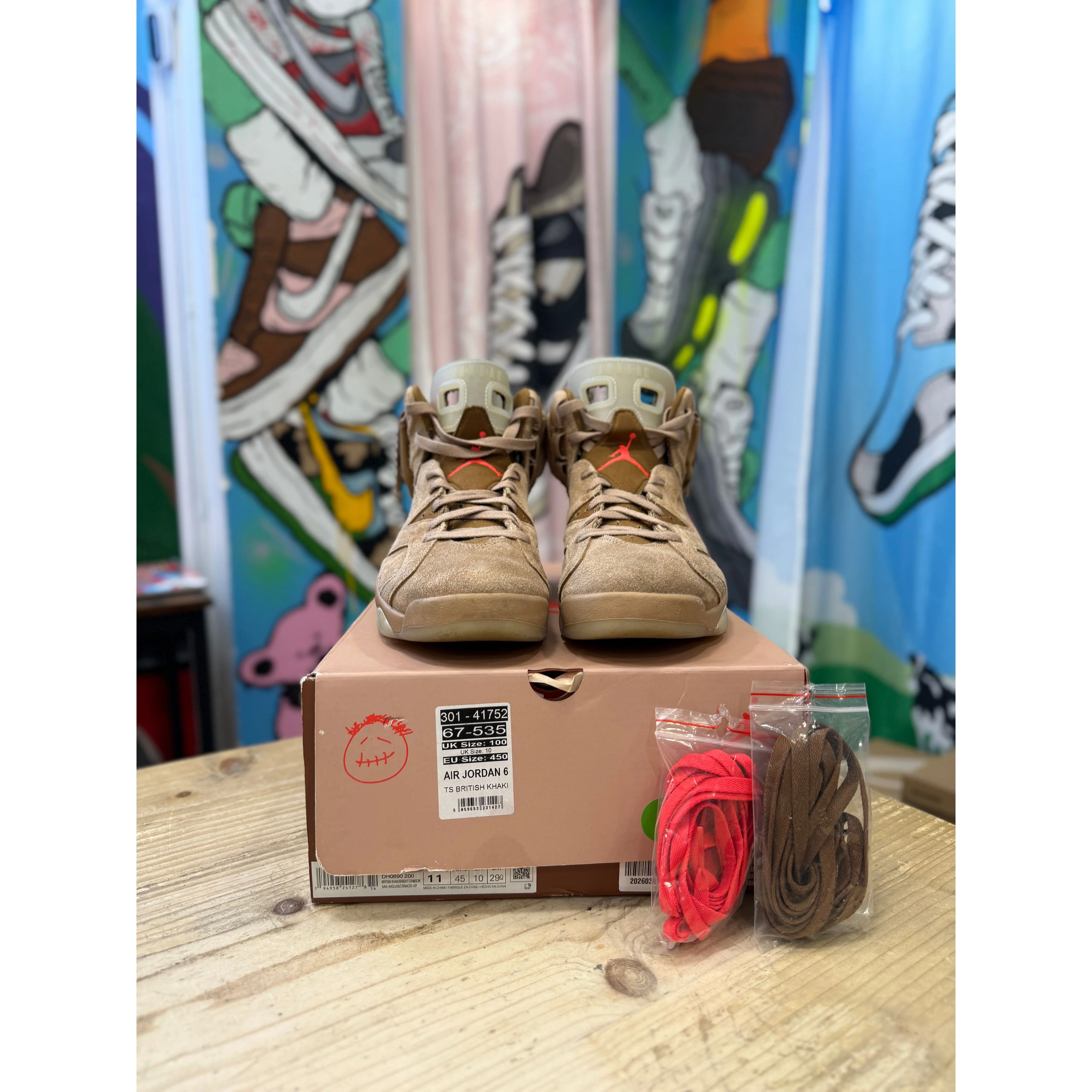 Jordan 6 Retro Travis Scott British Khaki UK 10 - Image 2