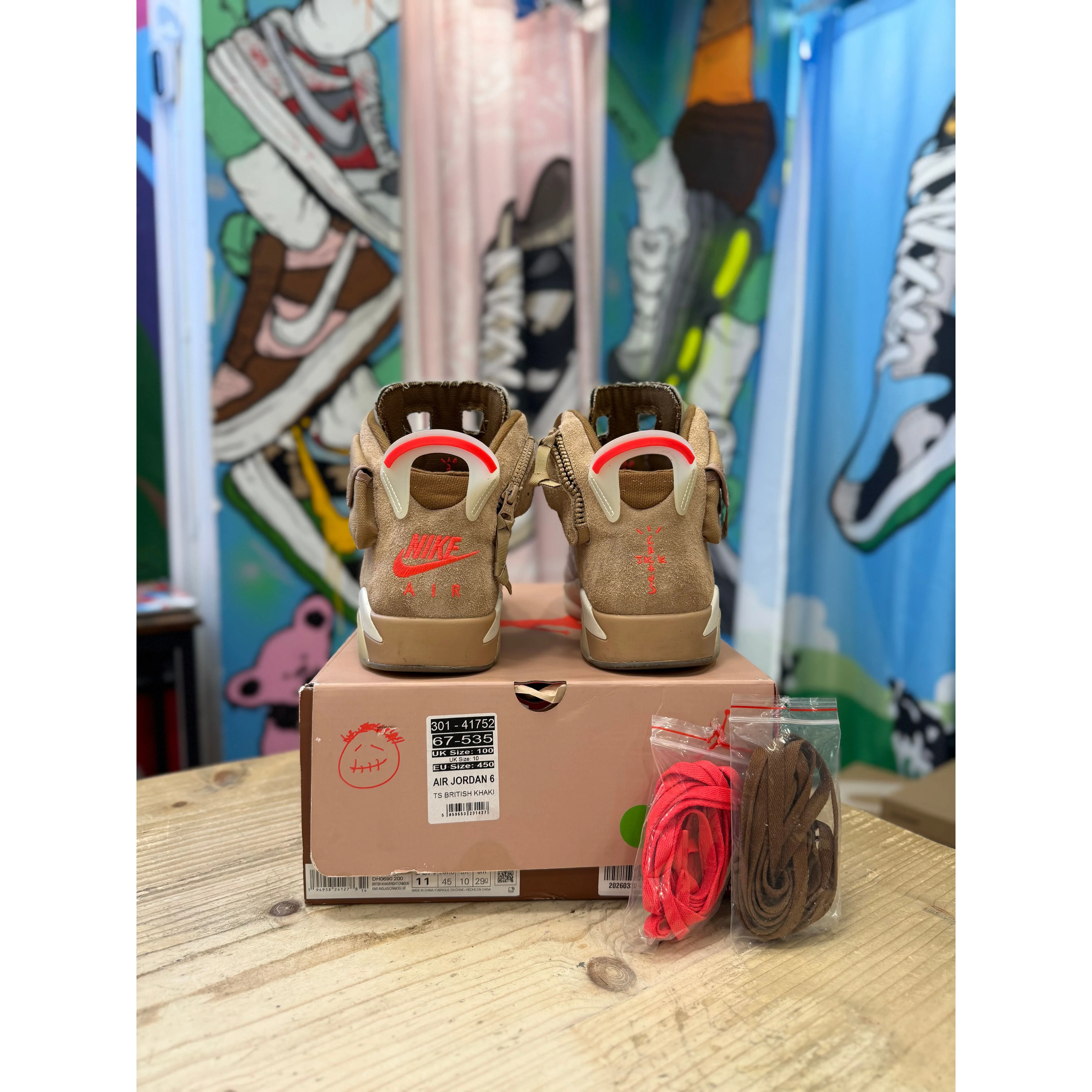 Jordan 6 Retro Travis Scott British Khaki UK 10 - Image 4