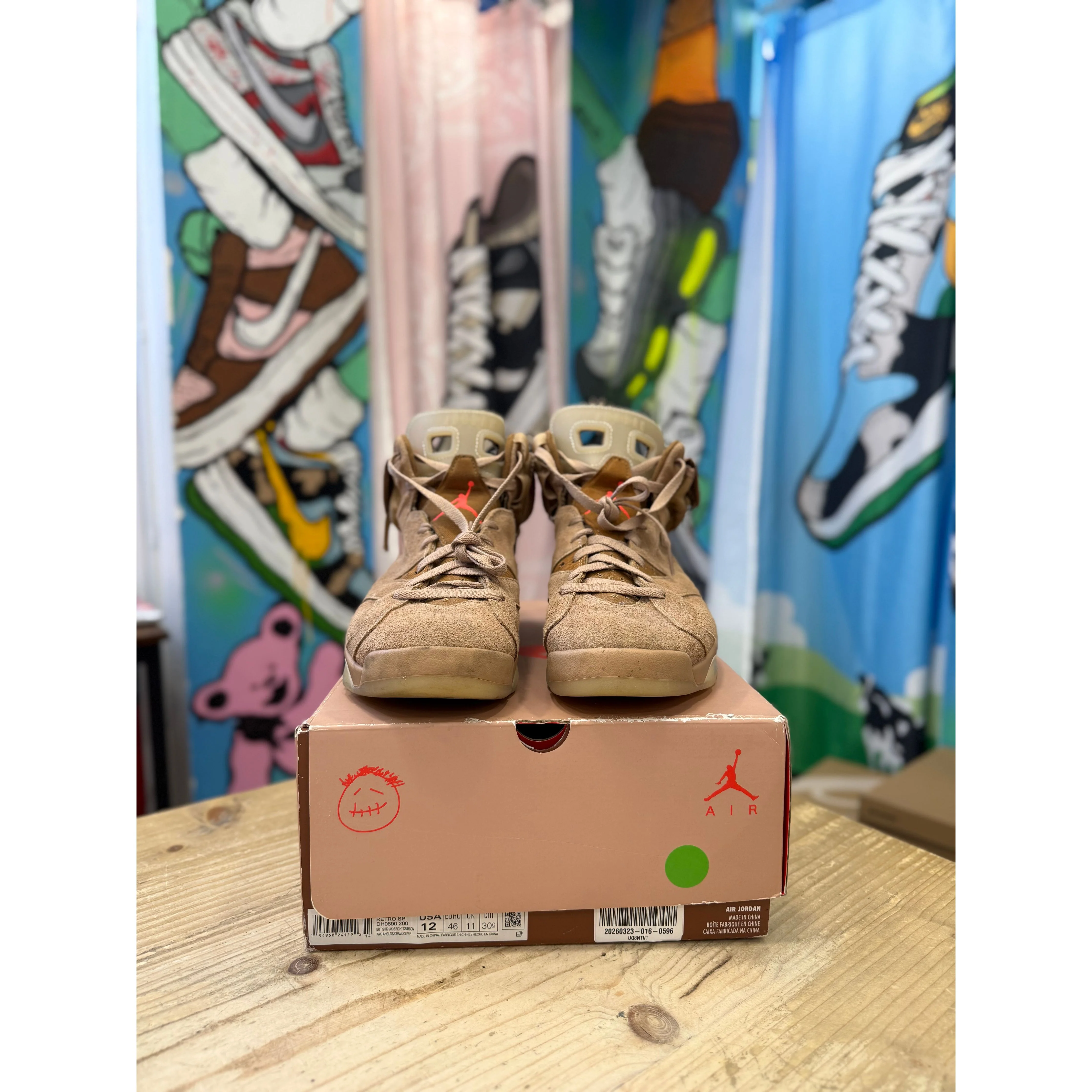 Jordan 6 Retro Travis Scott British Khaki UK 11 - Image 2