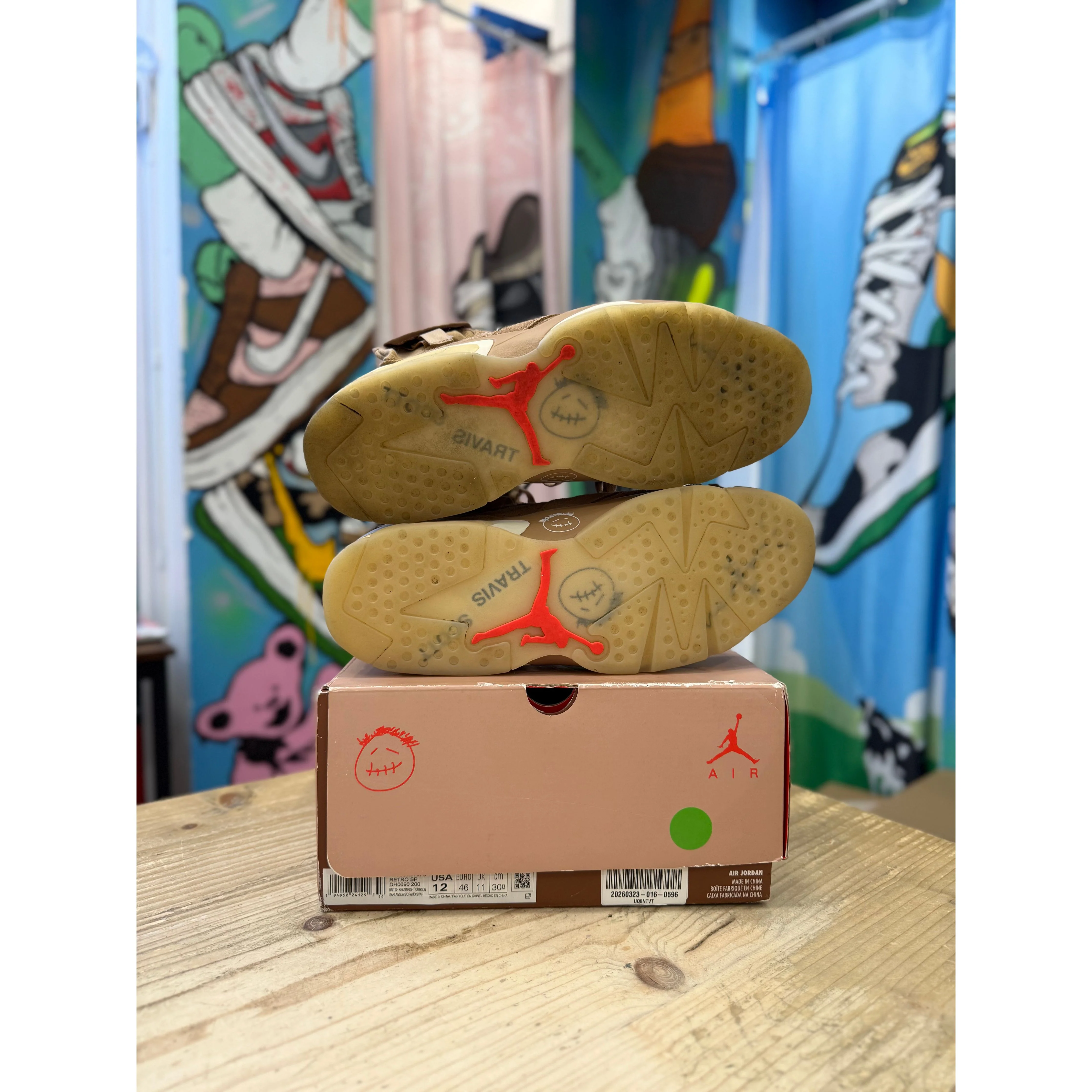 Jordan 6 Retro Travis Scott British Khaki UK 11 - Image 3