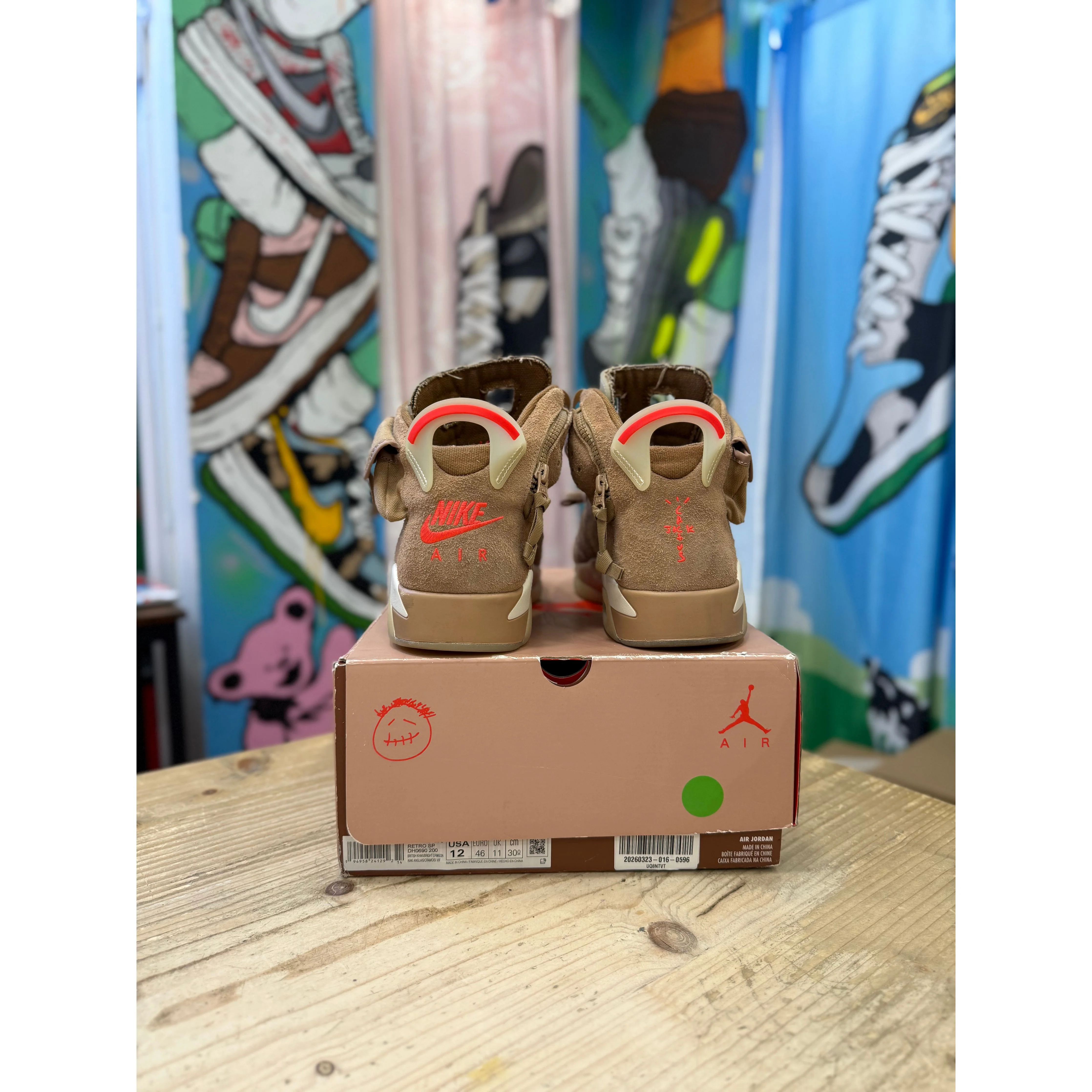 Jordan 6 Retro Travis Scott British Khaki UK 11 - Image 4