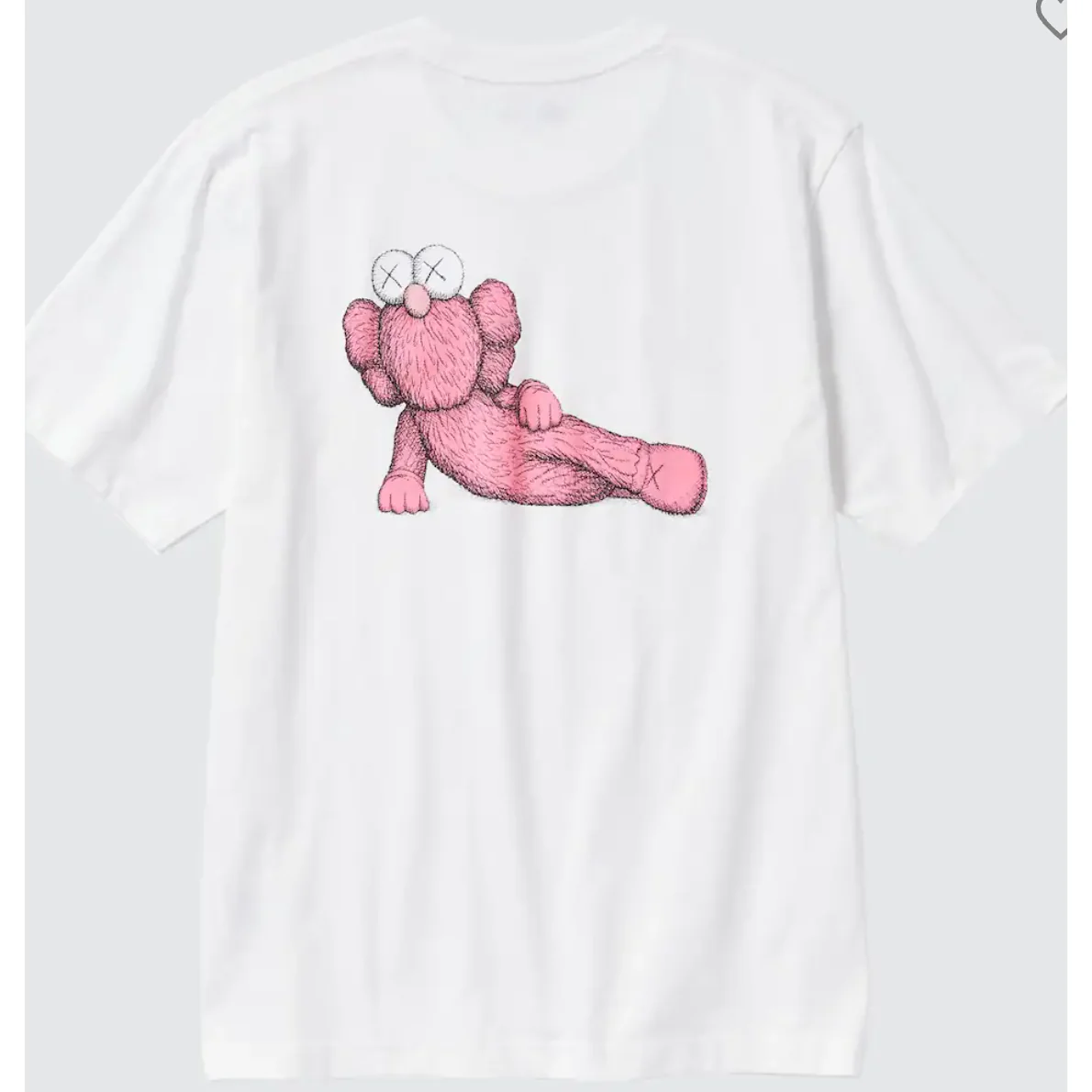 KAWS UT GRAPHIC T-SHIRT WHITE/PINK - Image 3