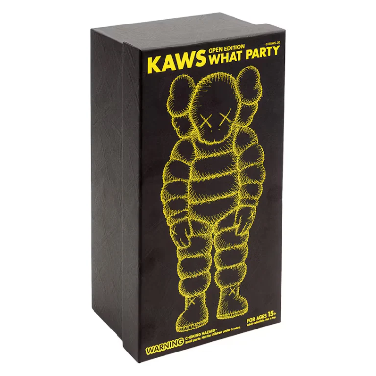 KAWS What Party Vinyl Figure Yellow - Image 2