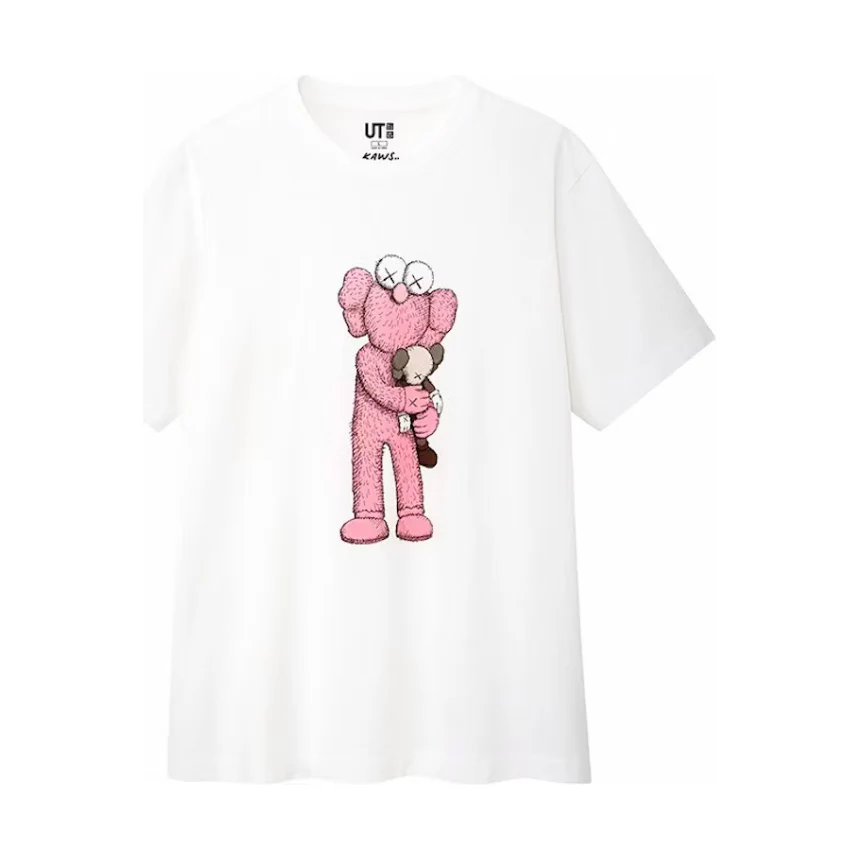 KAWS x Uniqlo Pink BFF Tee White