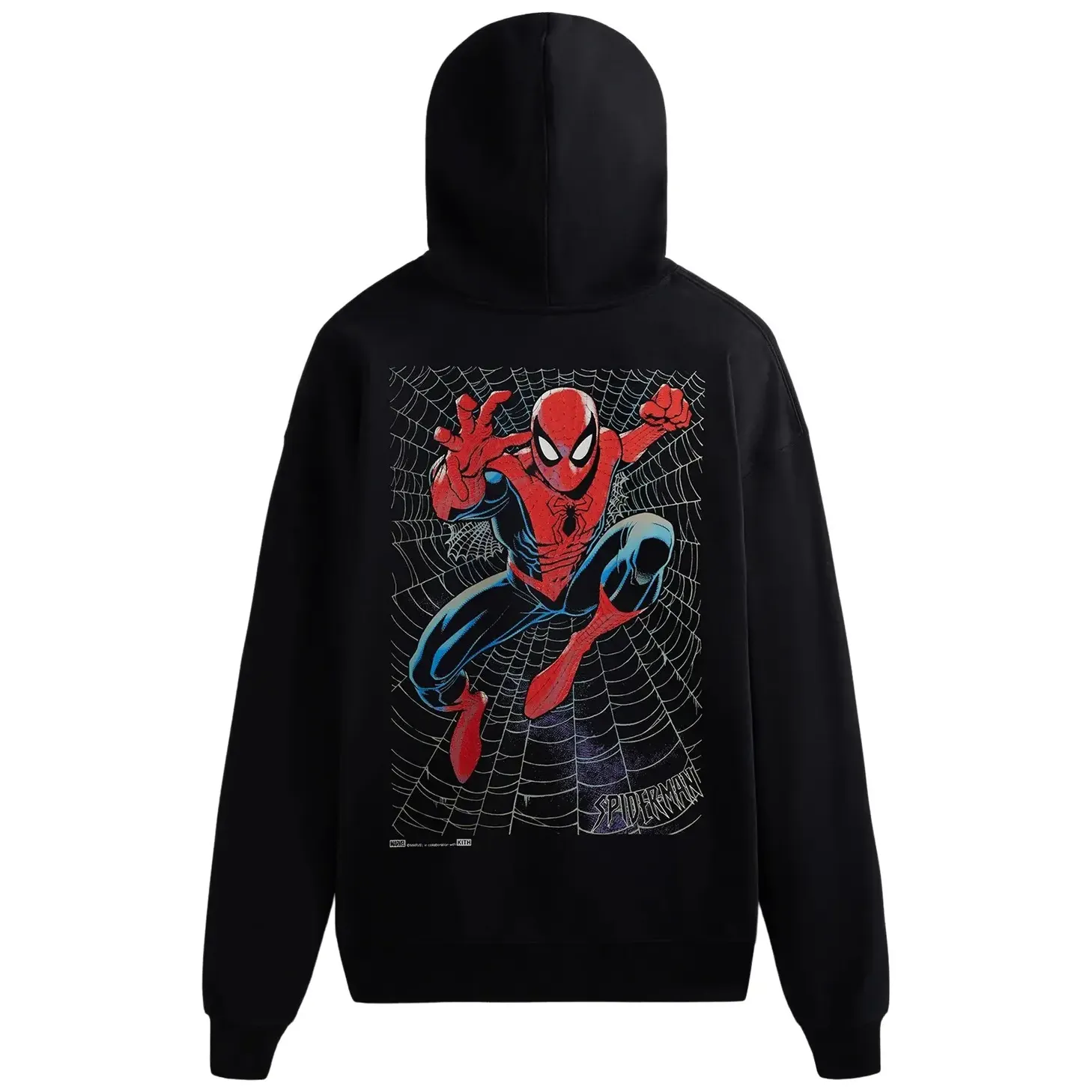 Kith For Spider-Man Web Logo Hoodie Black - Image 2