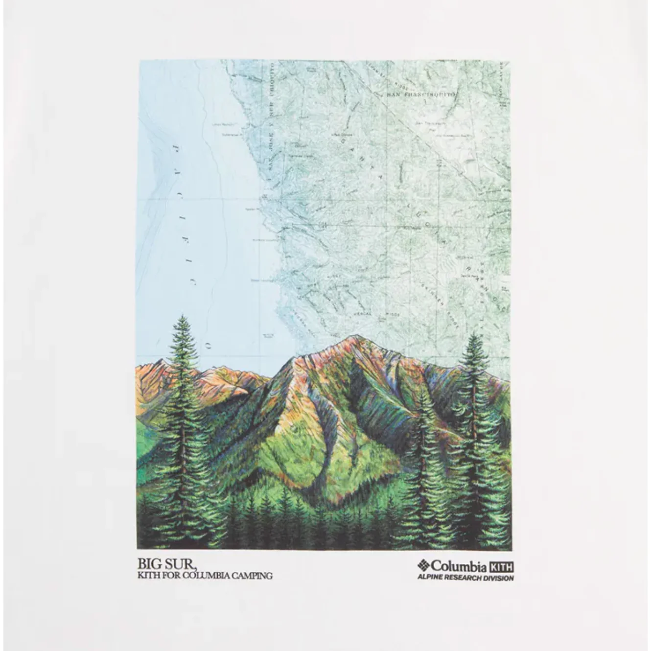Kith x Columbia Big Sur Classic Logo Tee White - Image 3