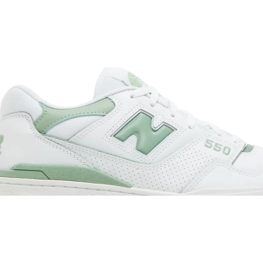 New Balance 550 White Mint Green - Image 2