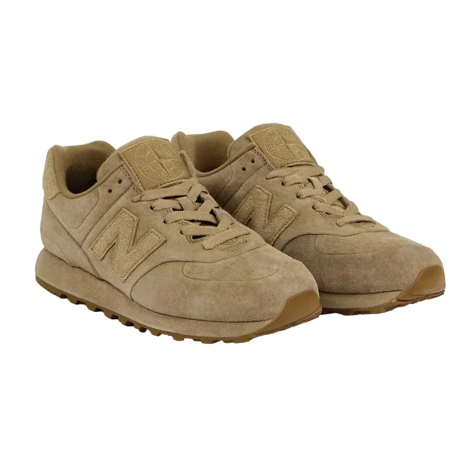 New Balance 574 Ghost Stone Island Dark Beige - Image 2