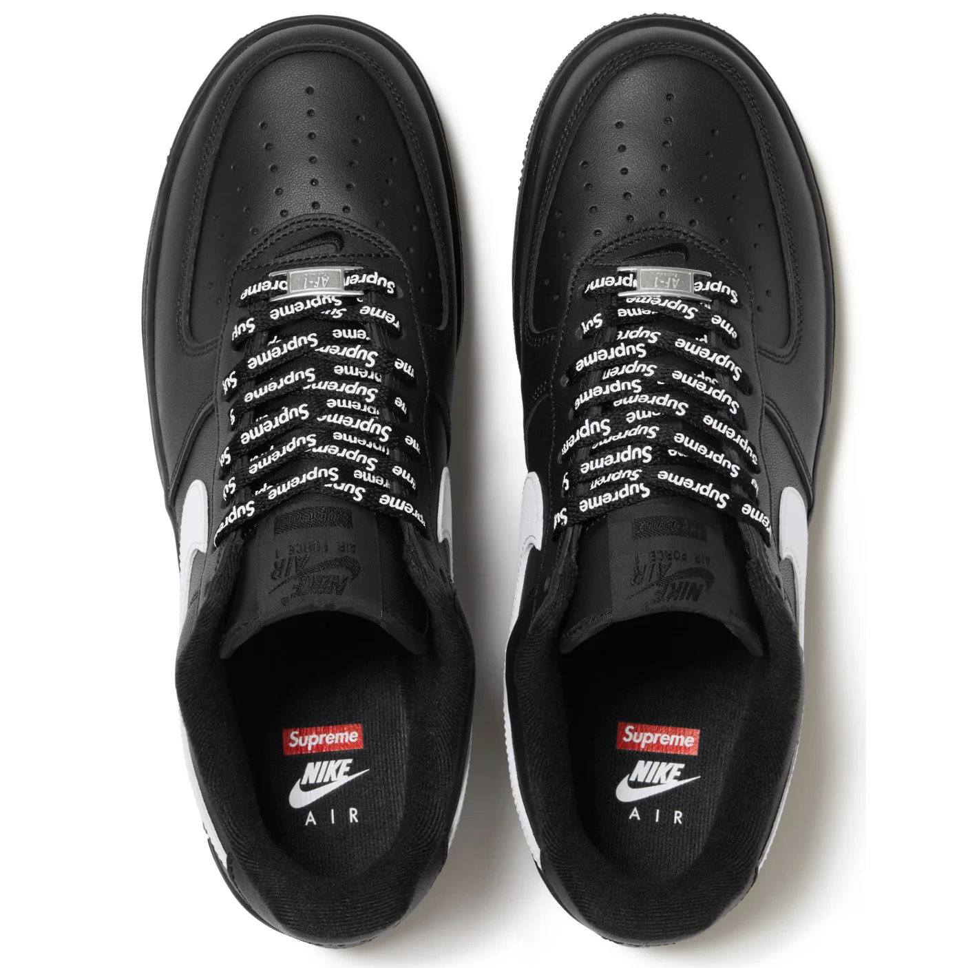 Nike Air Force 1 Low Supreme Black White - Image 2
