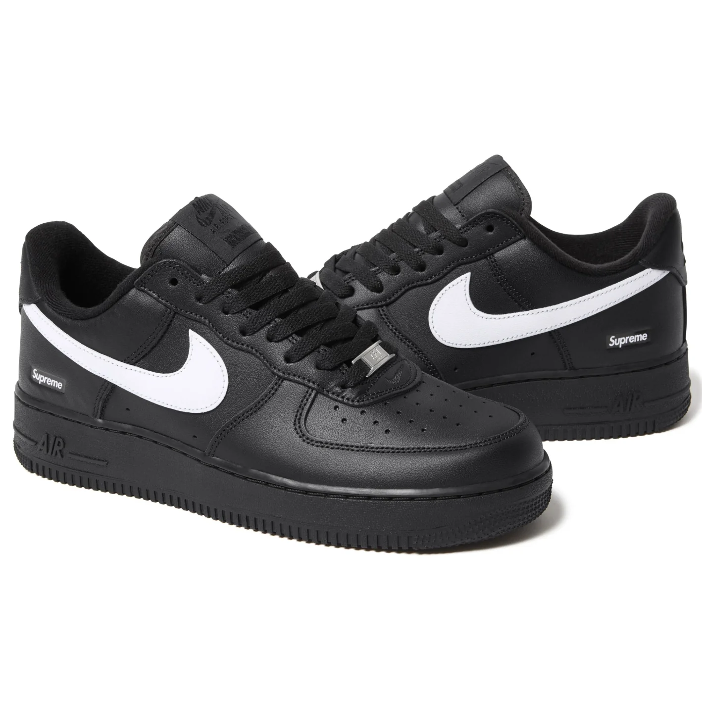 Nike Air Force 1 Low Supreme Black White - Image 4