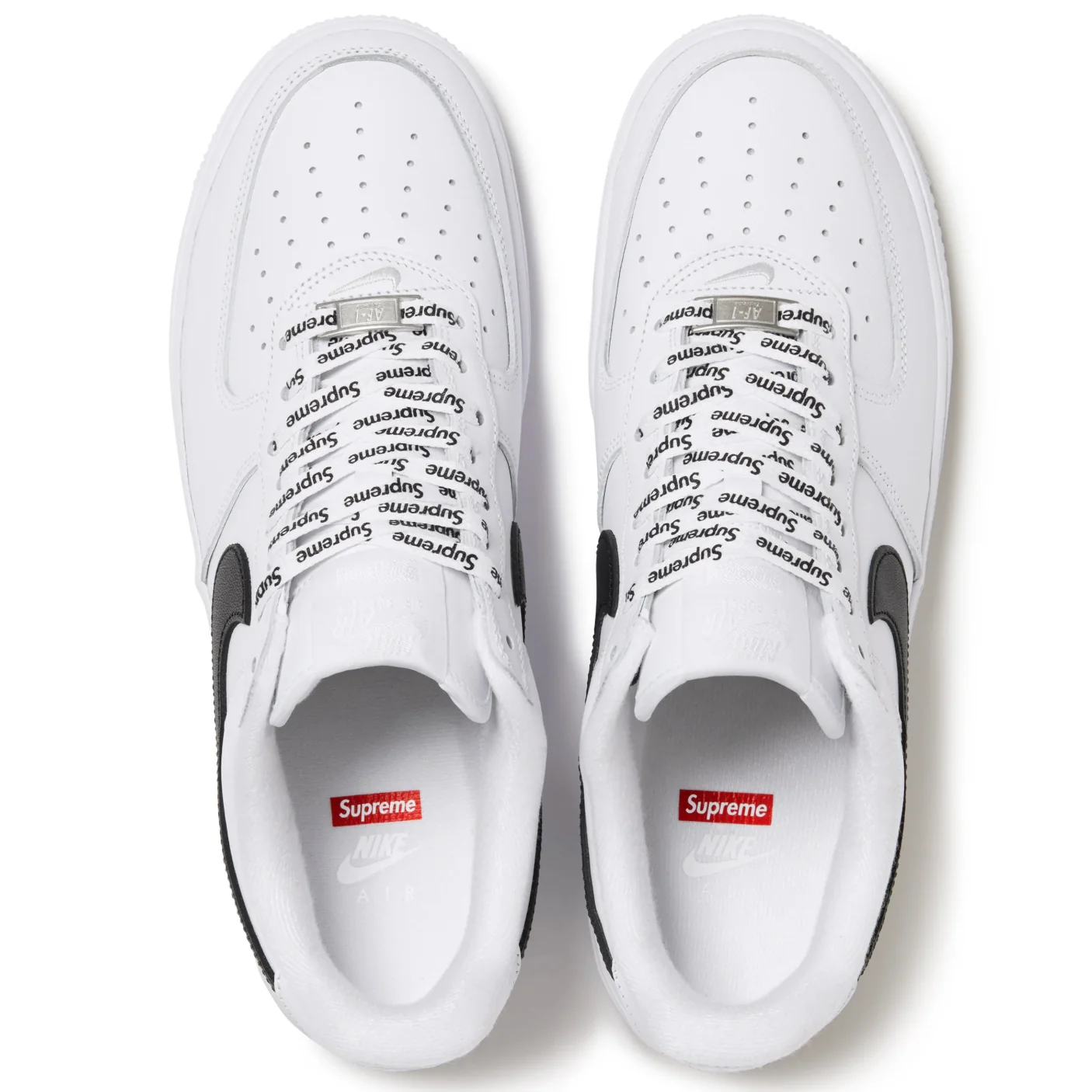 Nike Air Force 1 Low Supreme White Black - Image 2