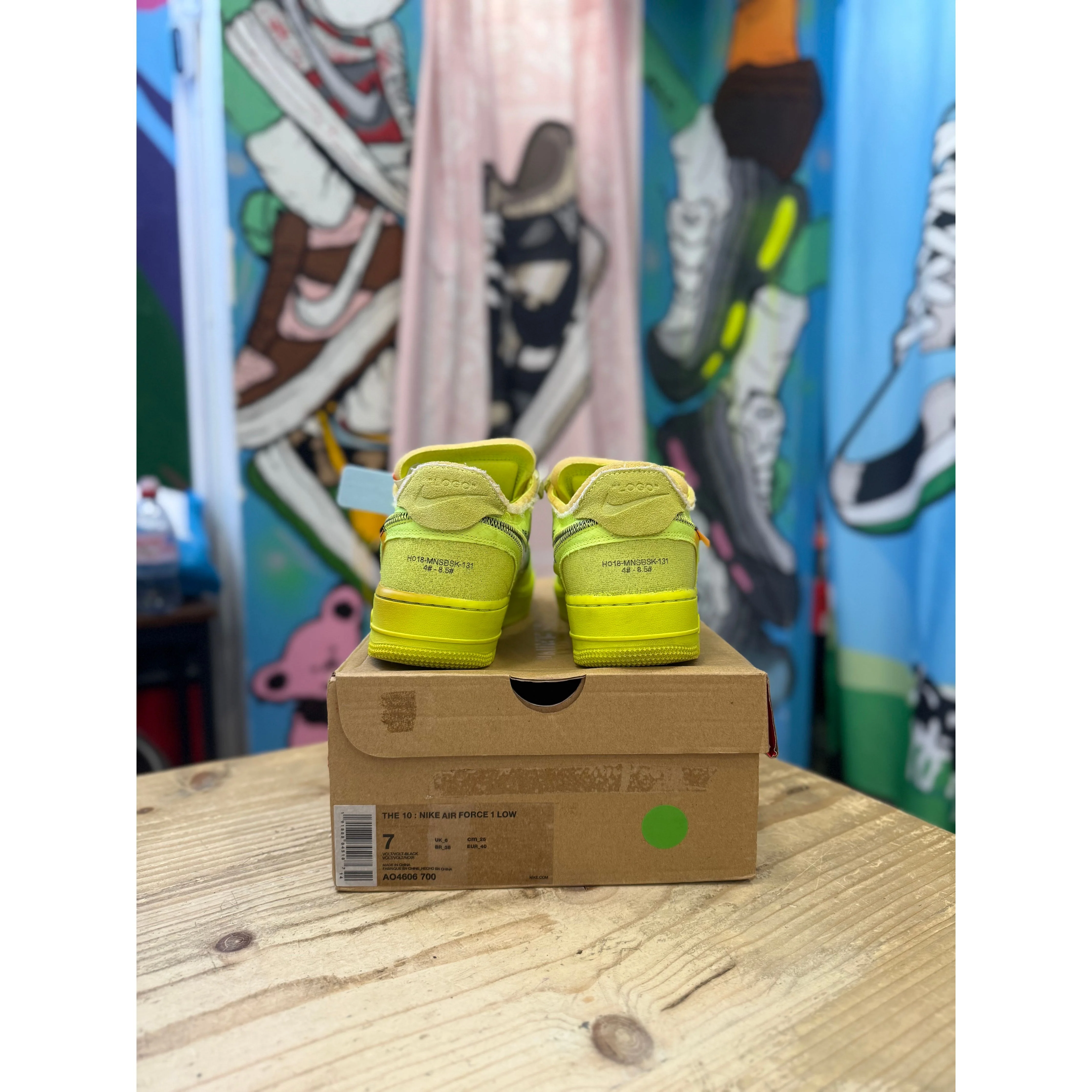 Nike Air Force 1 Off White Volt UK6 (EU40) - Image 4