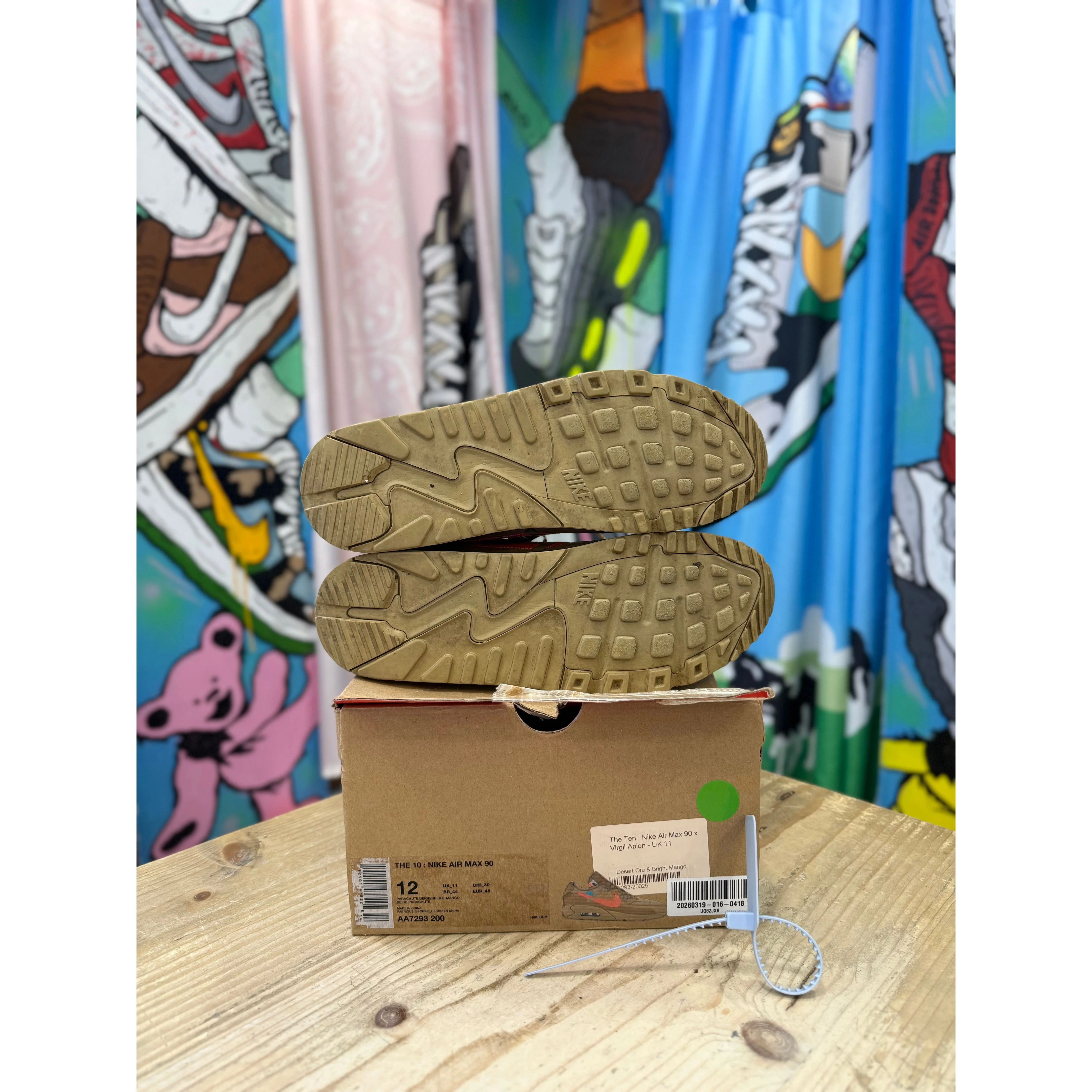 Nike Air Max 90 Off White Desert Ore UK 11 - Image 3