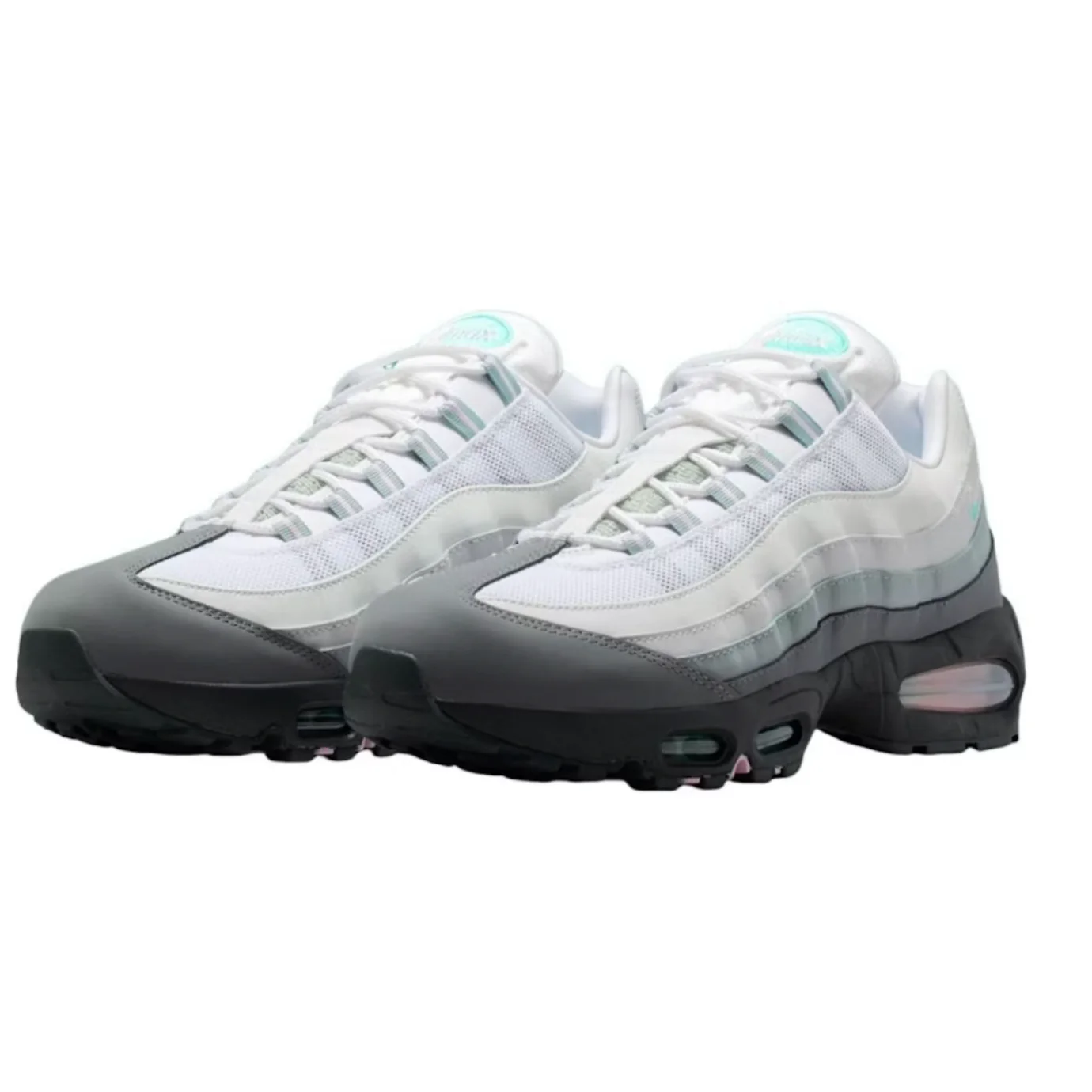NIKE AIR MAX 95 BIG BUBBLE WHITE HYPER TURQUOISE PINK FOAM - Image 2
