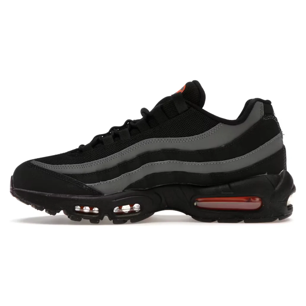 Nike Air Max 95 Black Grey Safety Orange - Image 3