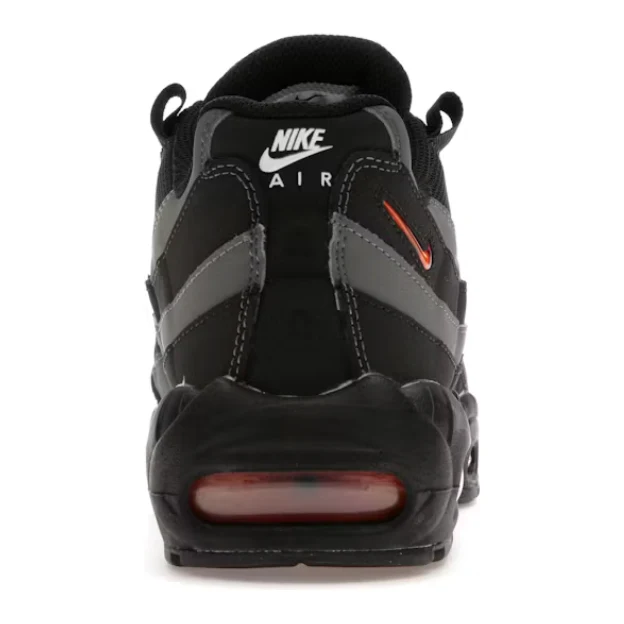 Nike Air Max 95 Black Grey Safety Orange - Image 4