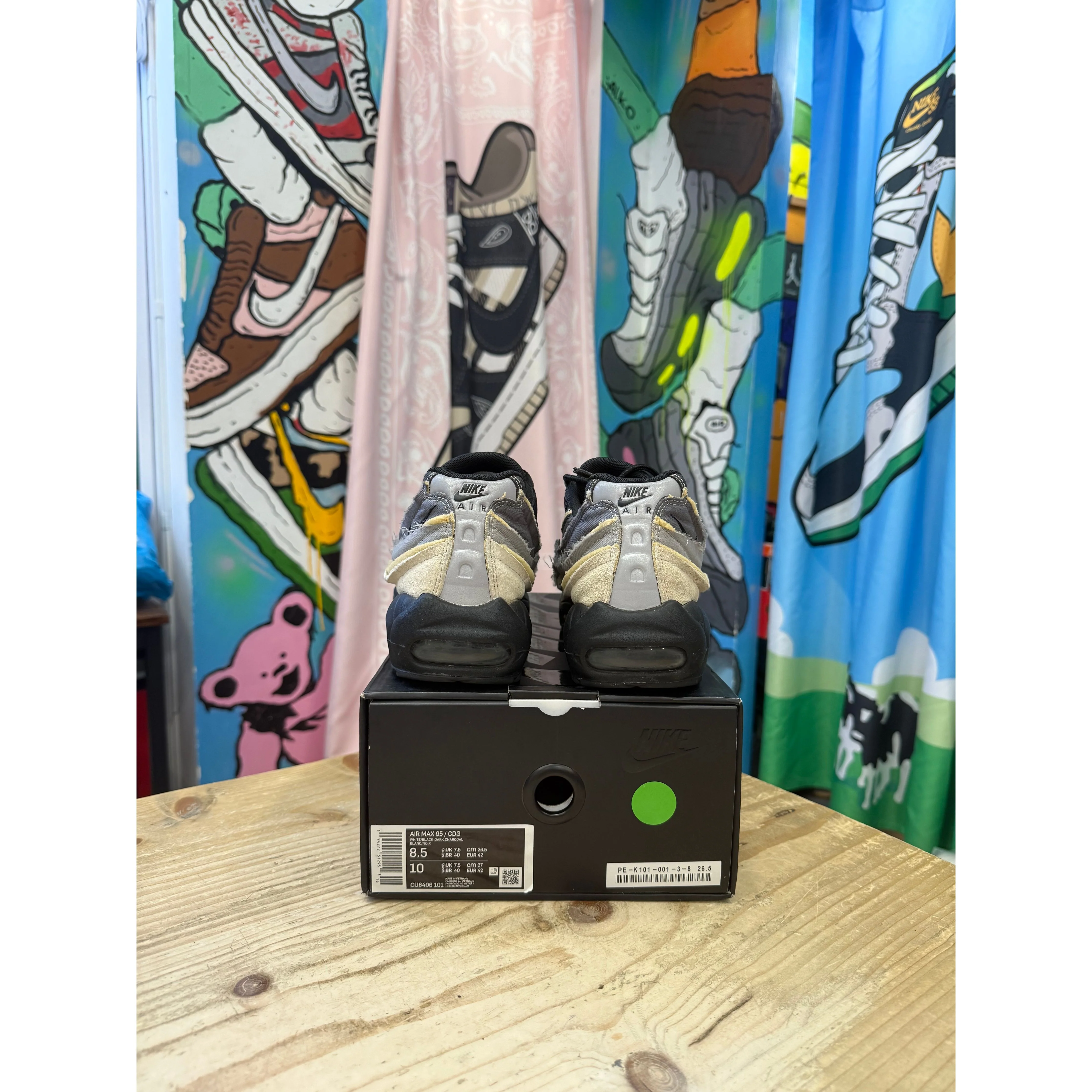 Nike Air Max 95 CDG Comme Des Garcons Black Grey UK7.5 - Image 4