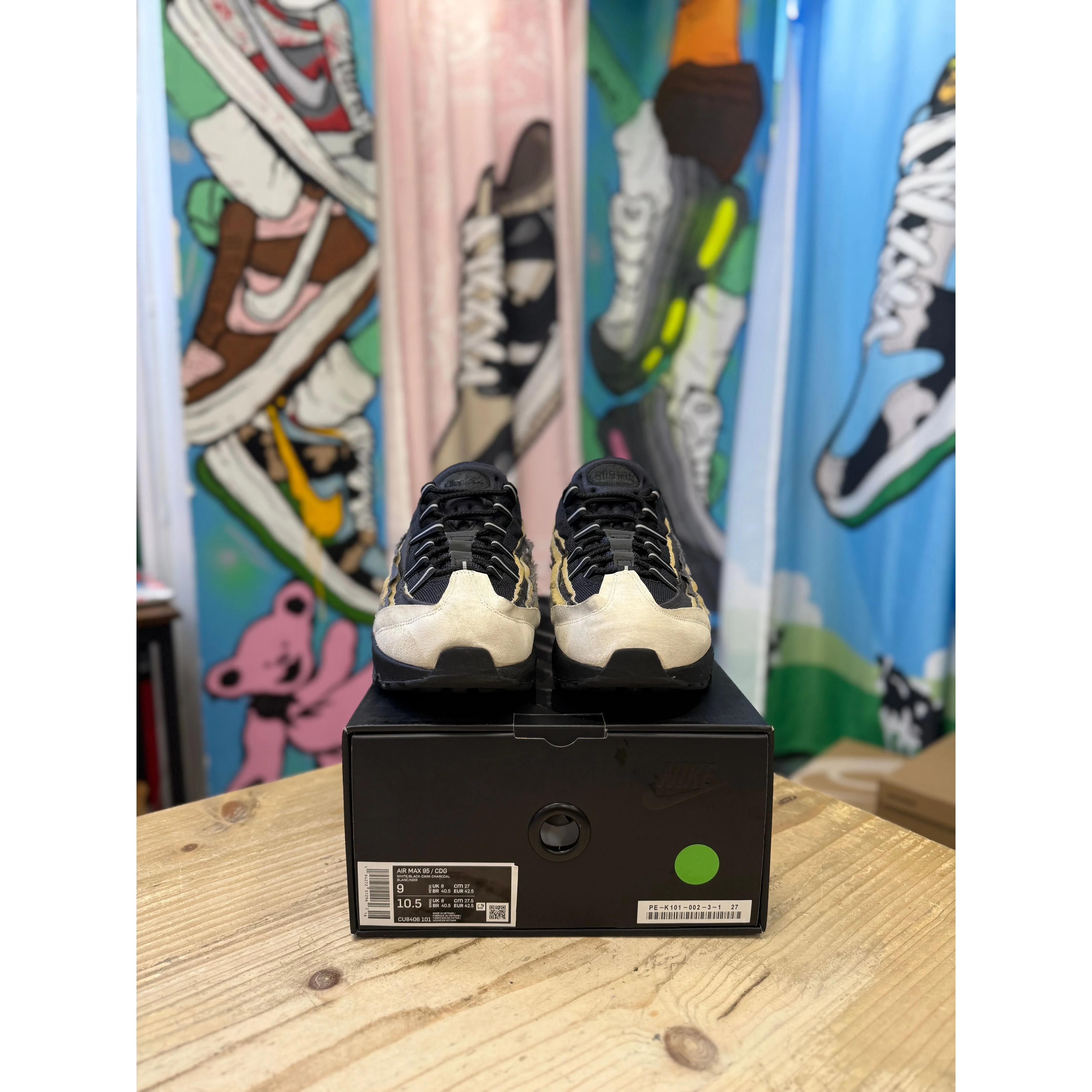 Nike Air Max 95 Comme des Garcons Black Grey UK 8 - Image 2