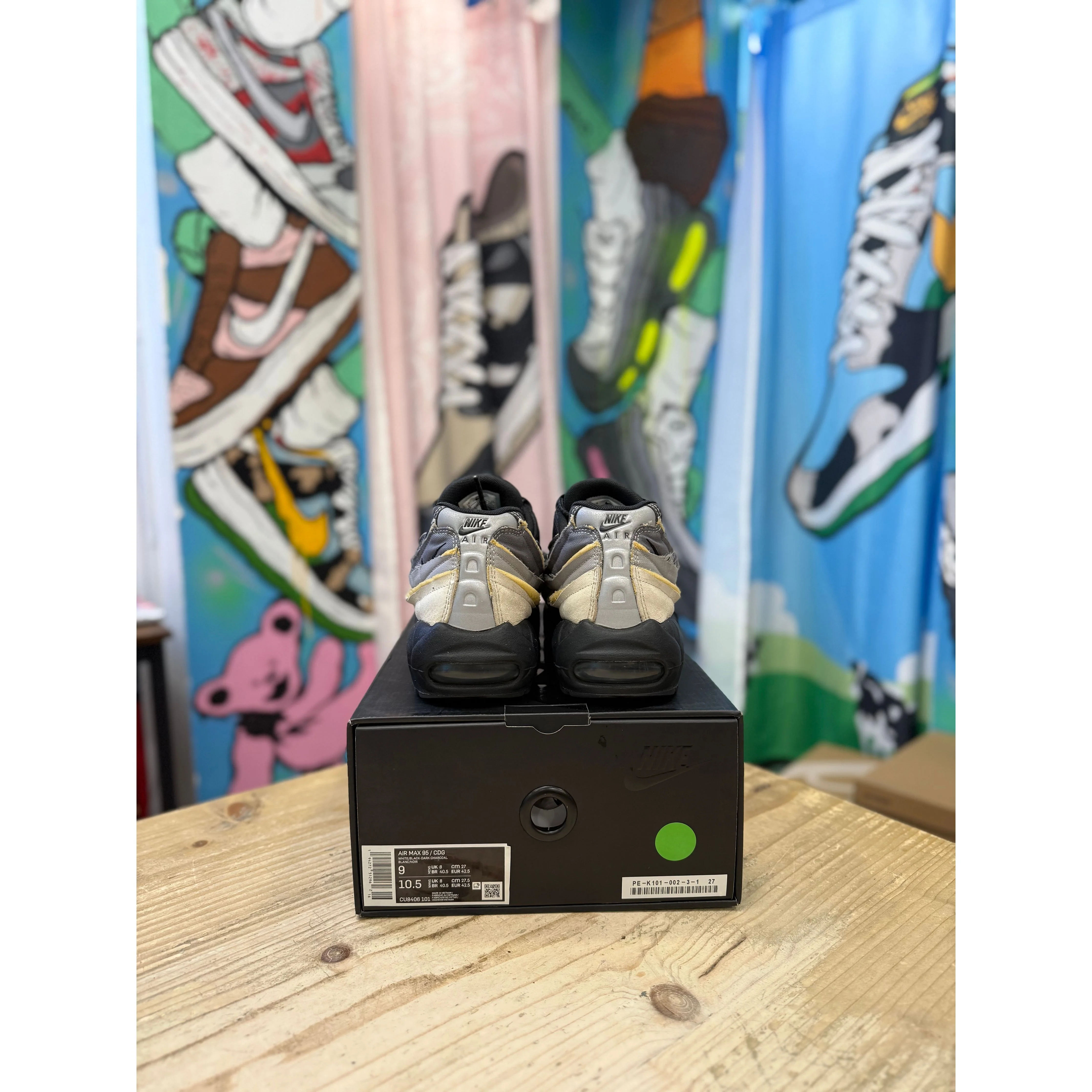 Nike Air Max 95 Comme des Garcons Black Grey UK 8 - Image 4