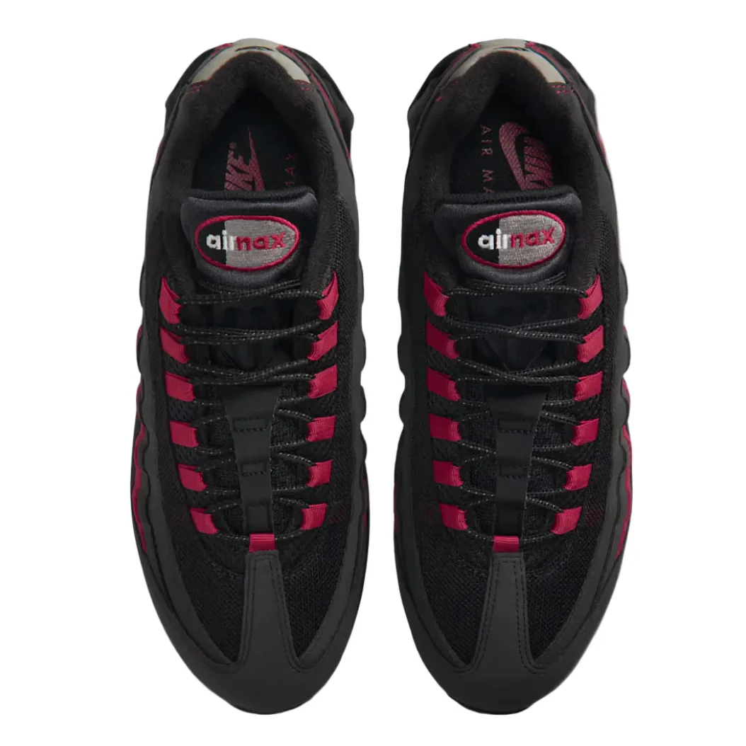 Nike Air Max 95 OG Big Bubble Black Crimson Grey - Image 3
