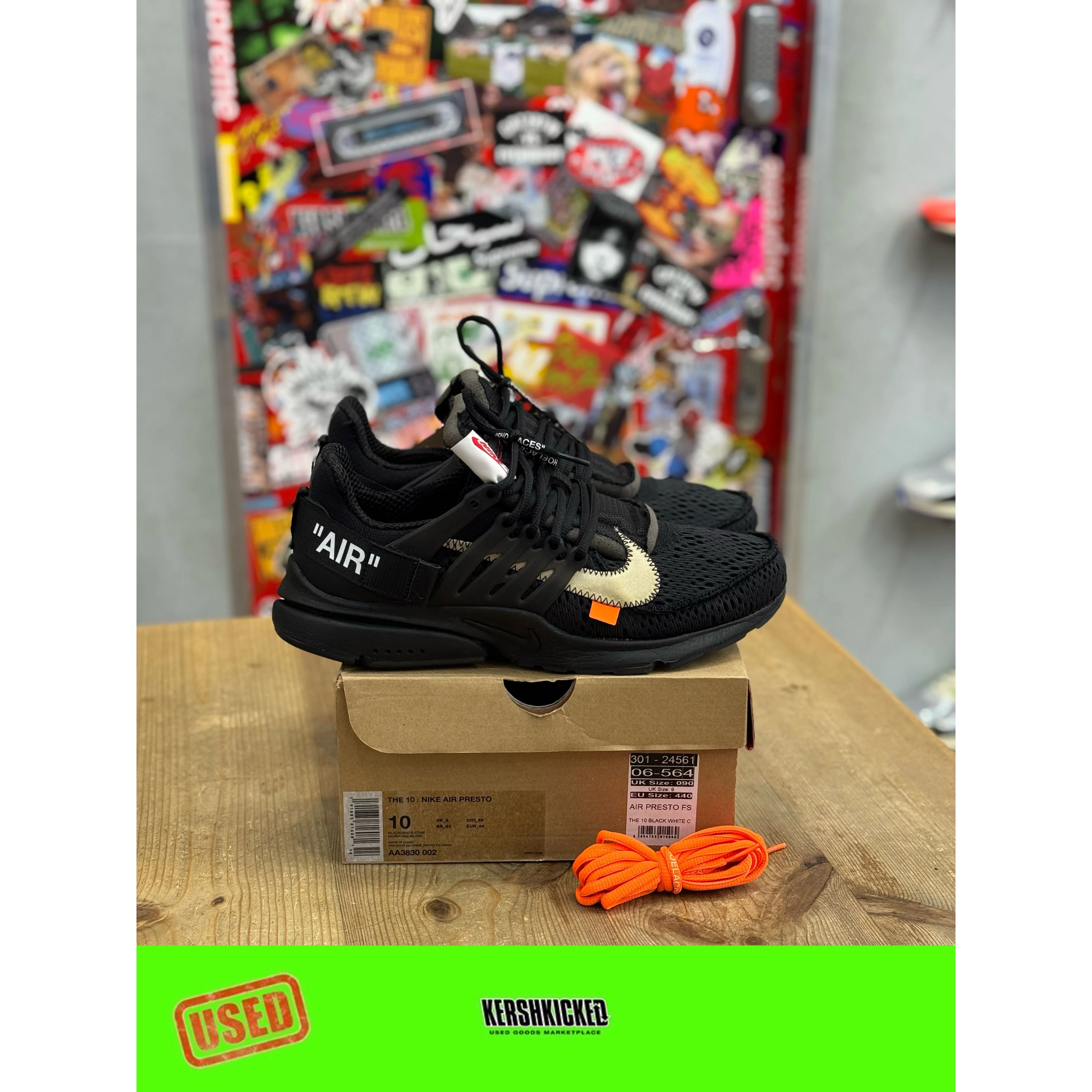 Nike Air Presto Off-White Black (2018) UK 9