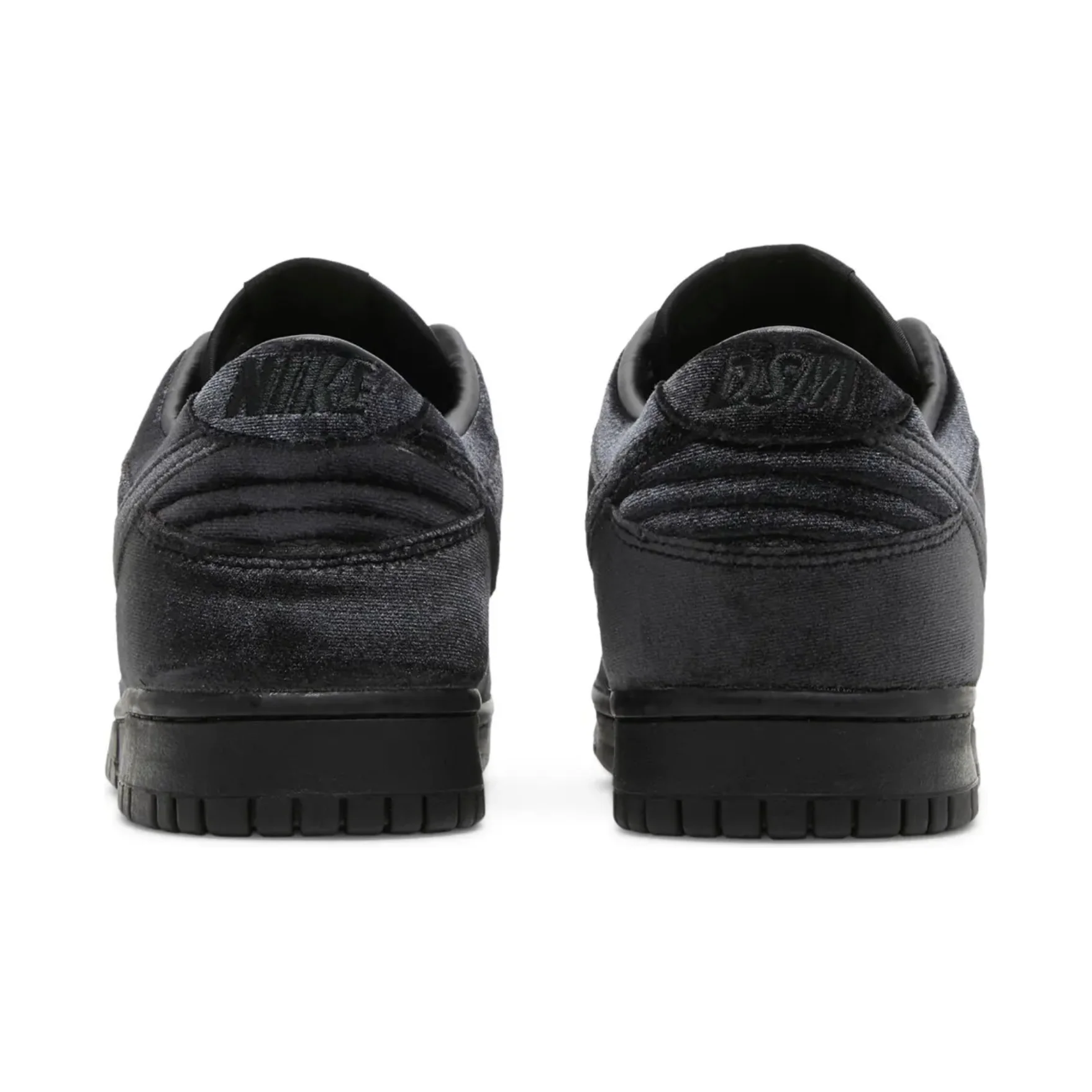 Nike Dunk Low Dover Street Market Triple Black Velvet - Image 3
