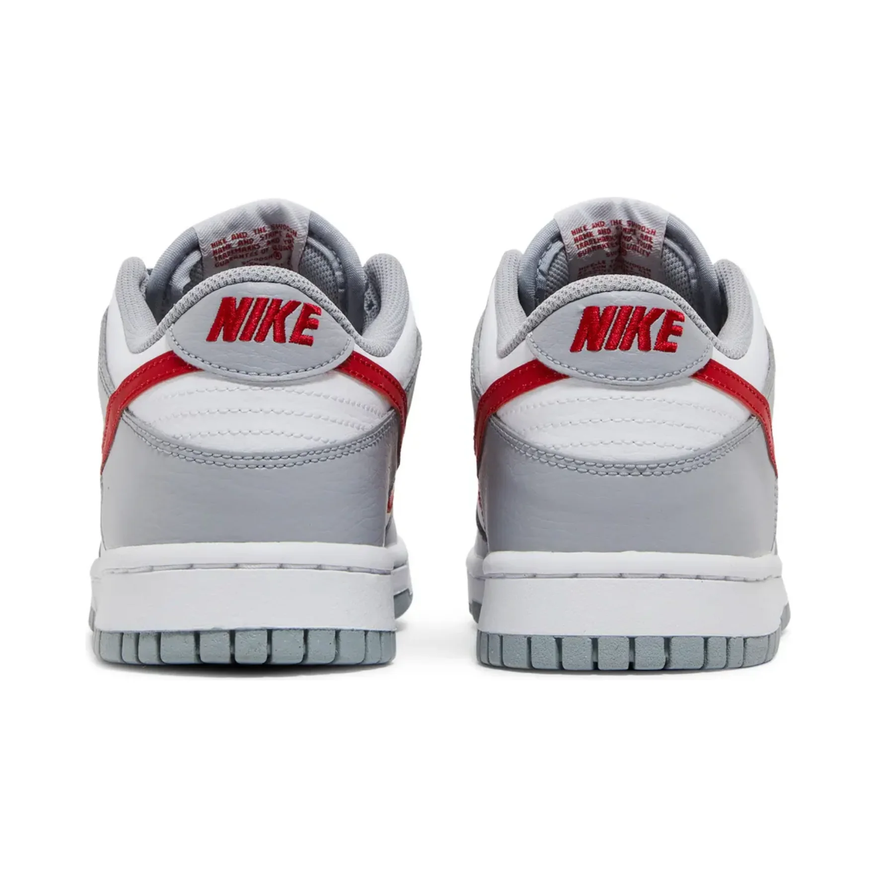 Nike Dunk Low White Grey Red (GS) - Image 3