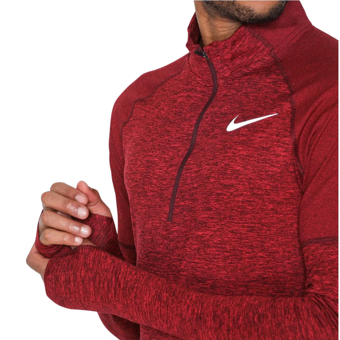 Nike Element 2.0 1/4 Zip Top Red - Image 3