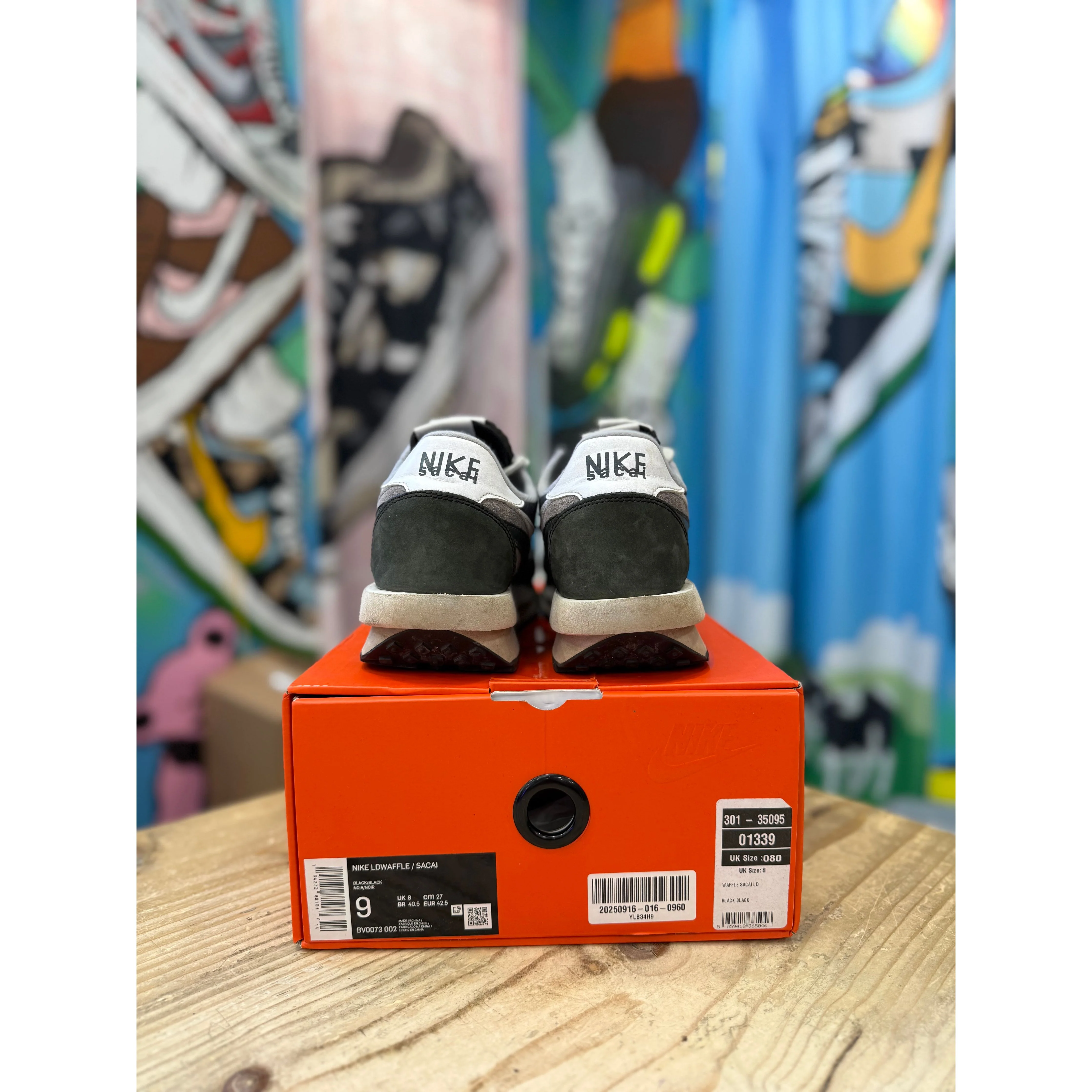 Nike LD Waffle Sacai Black UK 8 - Image 4