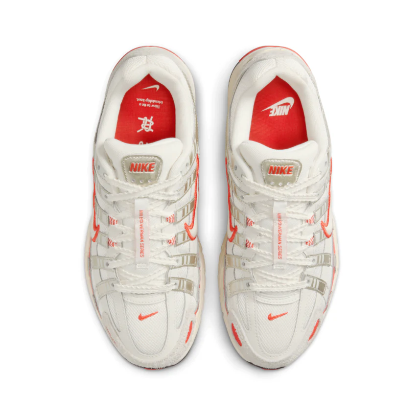 Nike P-6000 Sail Pale Ivory Light Bone Picante Red (Women's) - Image 2