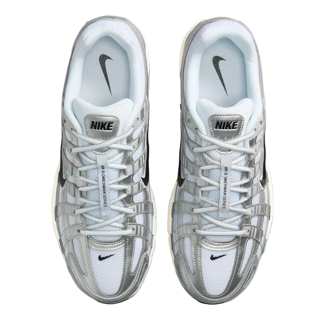 Nike P-6000 White Metallic Silver Flat Silver Black - Image 3