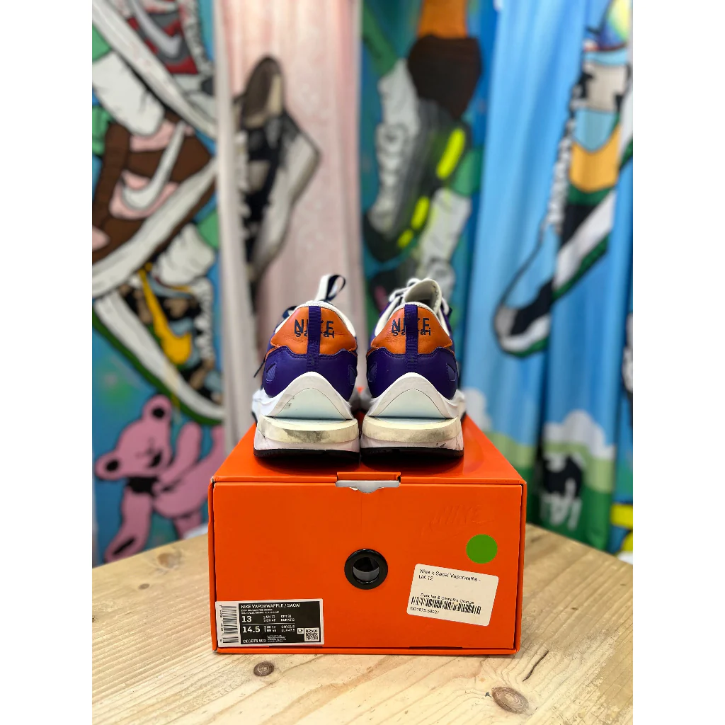 Nike Sacai Vaporwaffle Dark Iris UK12 - Image 4